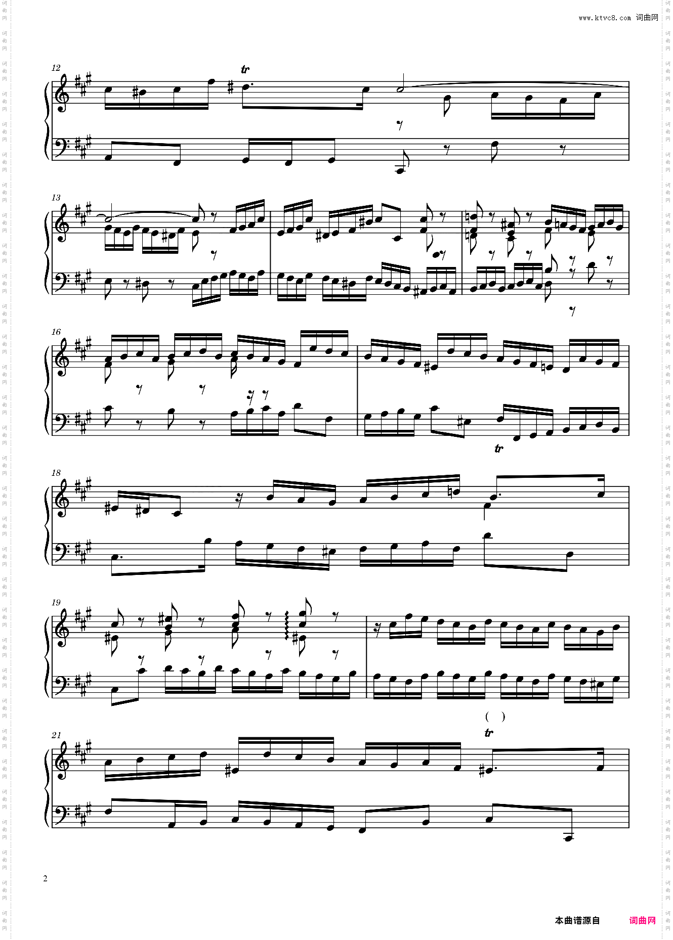 Prélude No· 14 BWV 859 in F? Minor