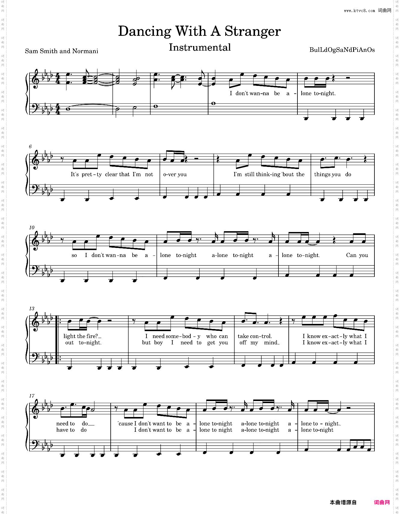 Dancing With A Stranger-Sam Smith / Normani