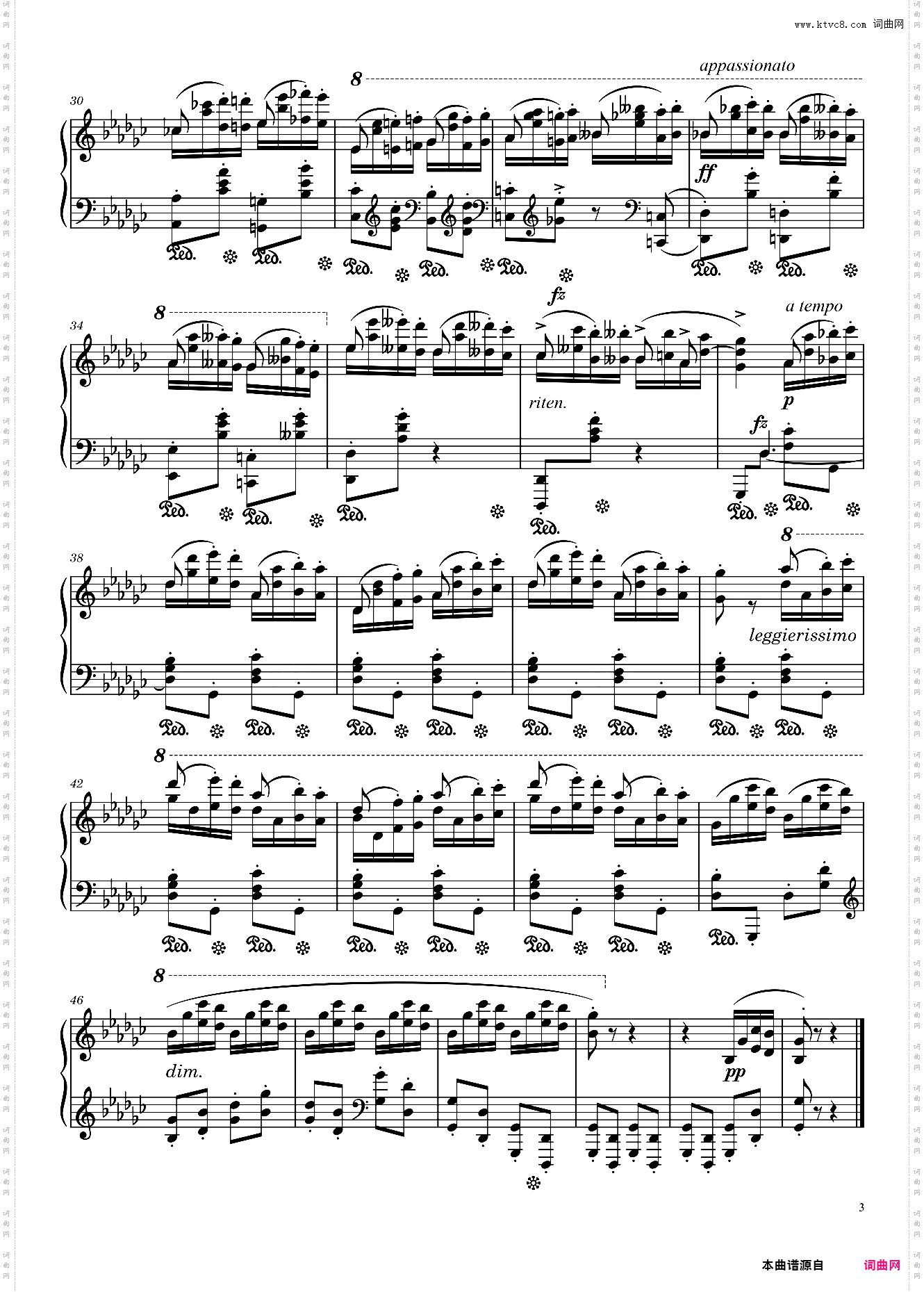 肖邦 蝴蝶练习曲étude Opus 25 No· 9 in G? Major