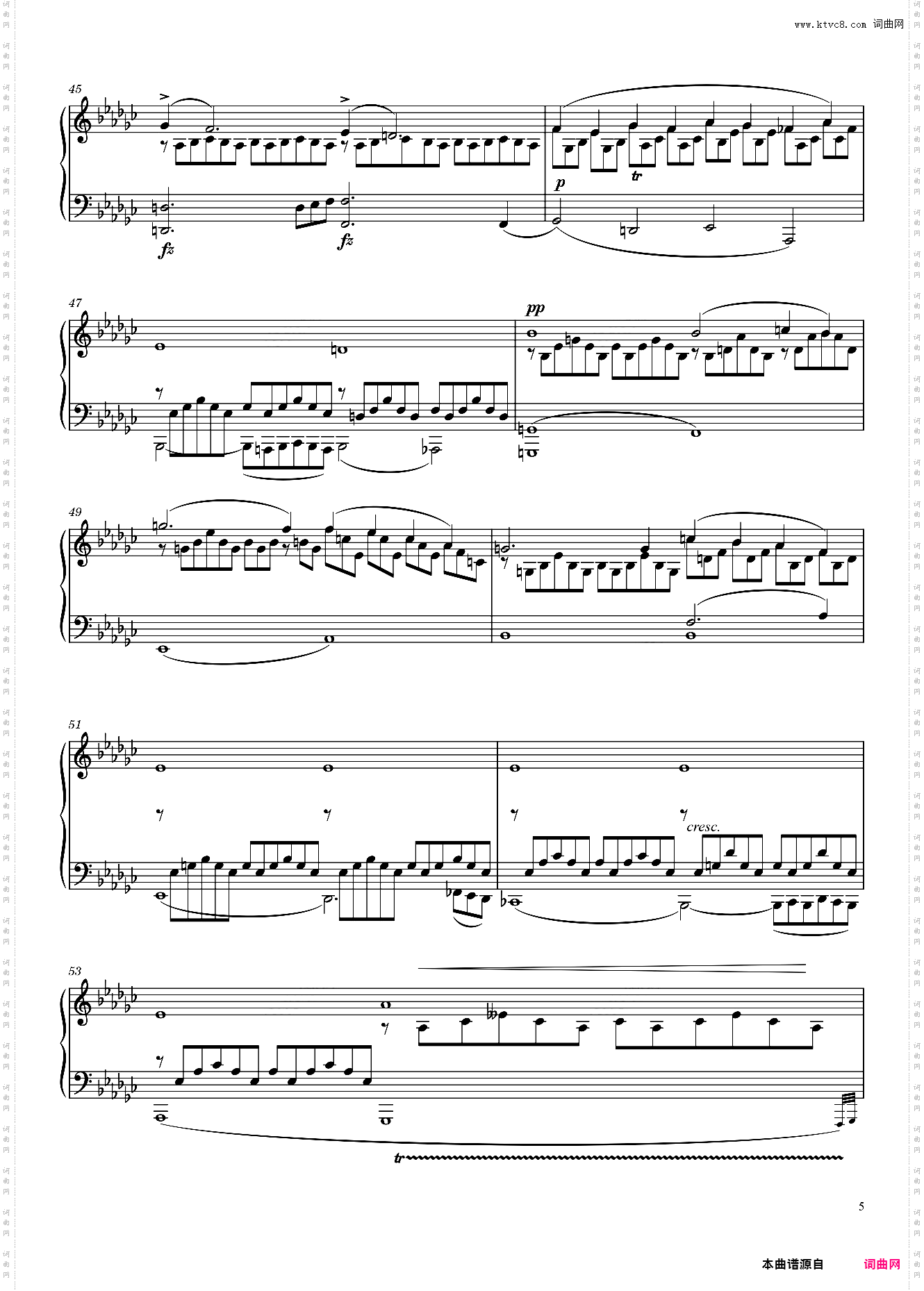 舒伯特降G大调即兴曲 Impromptu D· 899 No· 3 in G? Major