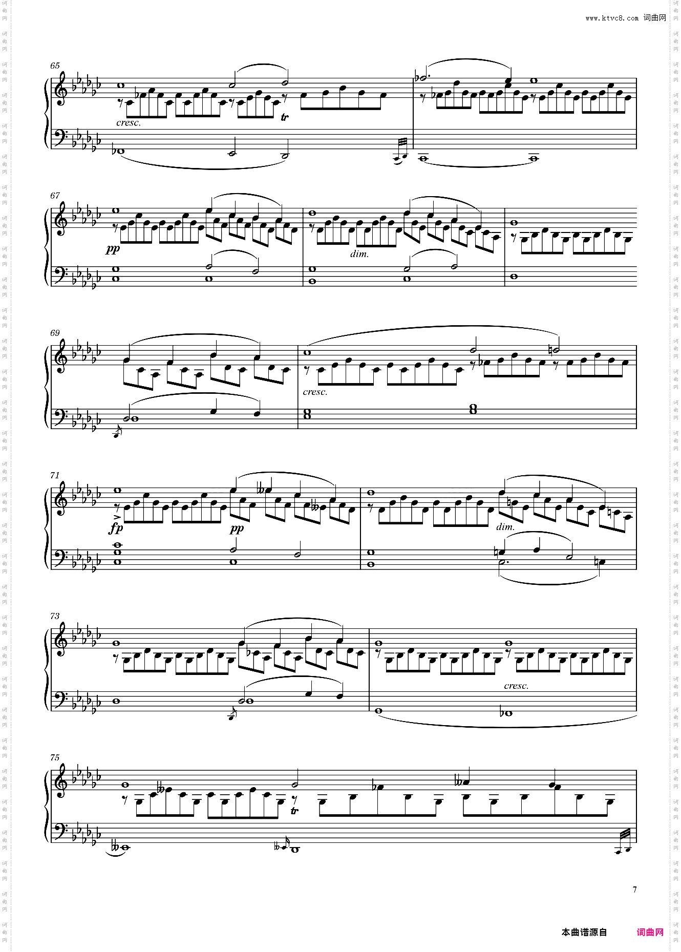 舒伯特降G大调即兴曲 Impromptu D· 899 No· 3 in G? Major