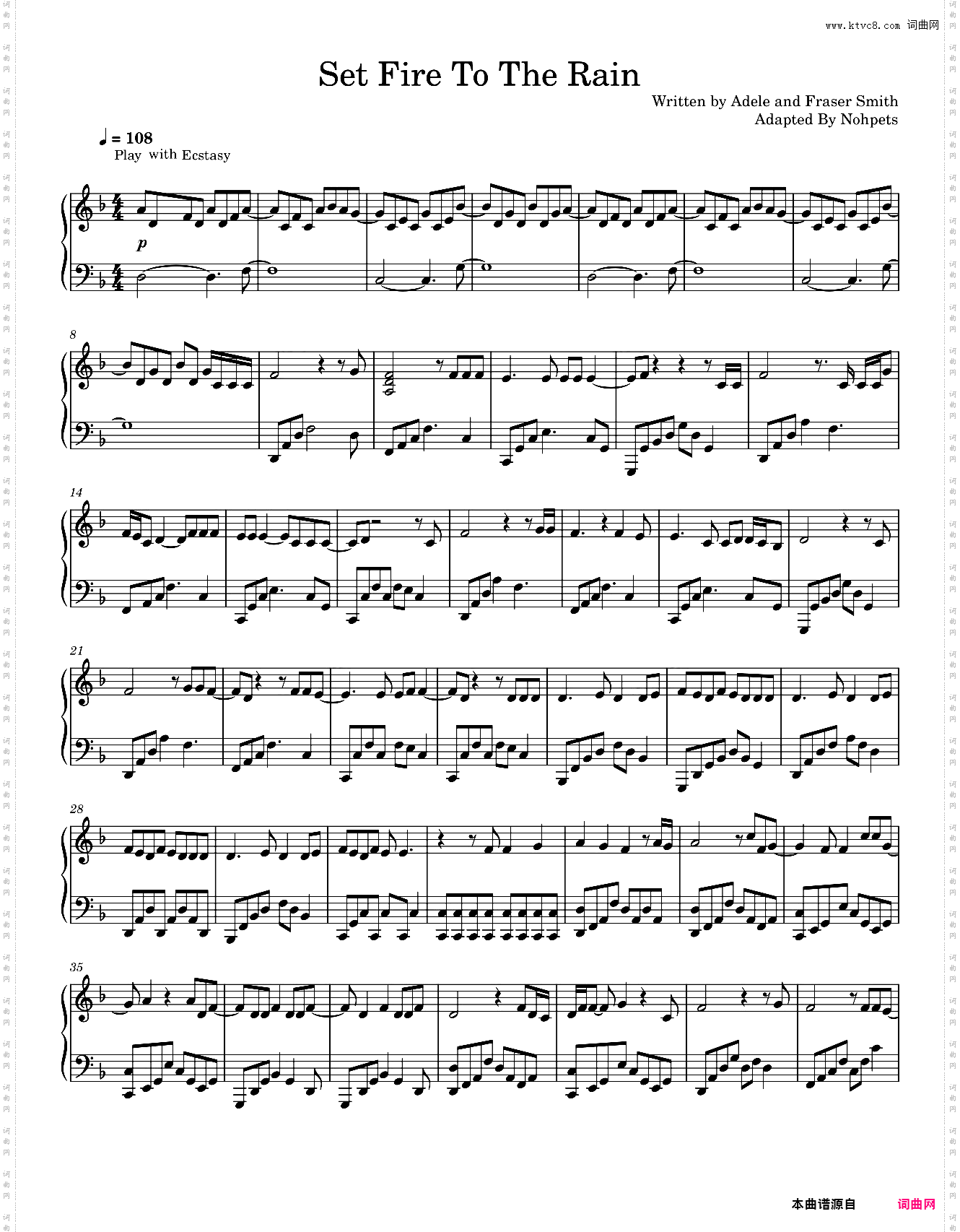 阿黛尔 Adele-Set Fire To The Rain