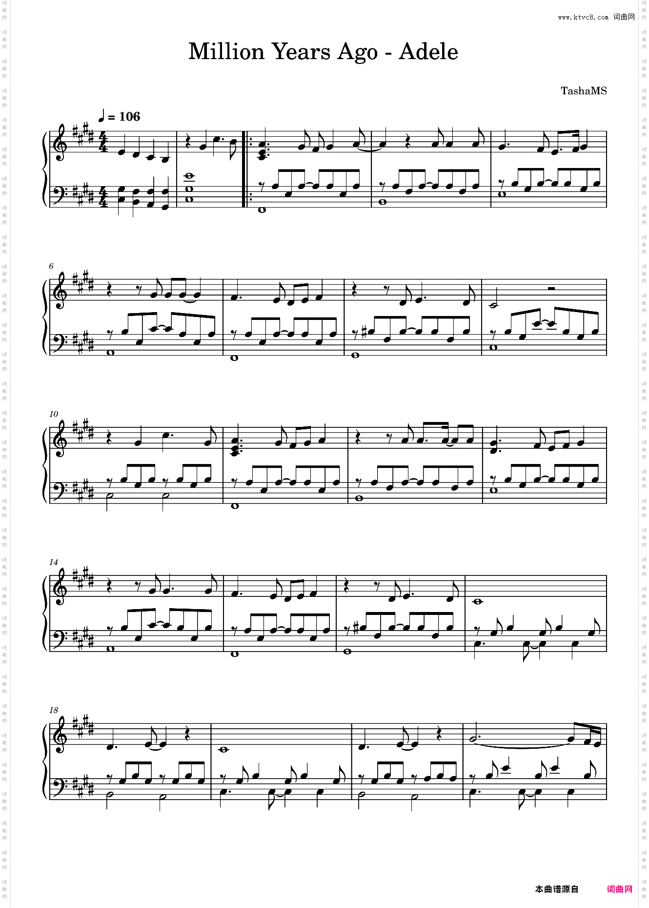 阿黛尔Million Years Ago - Adele