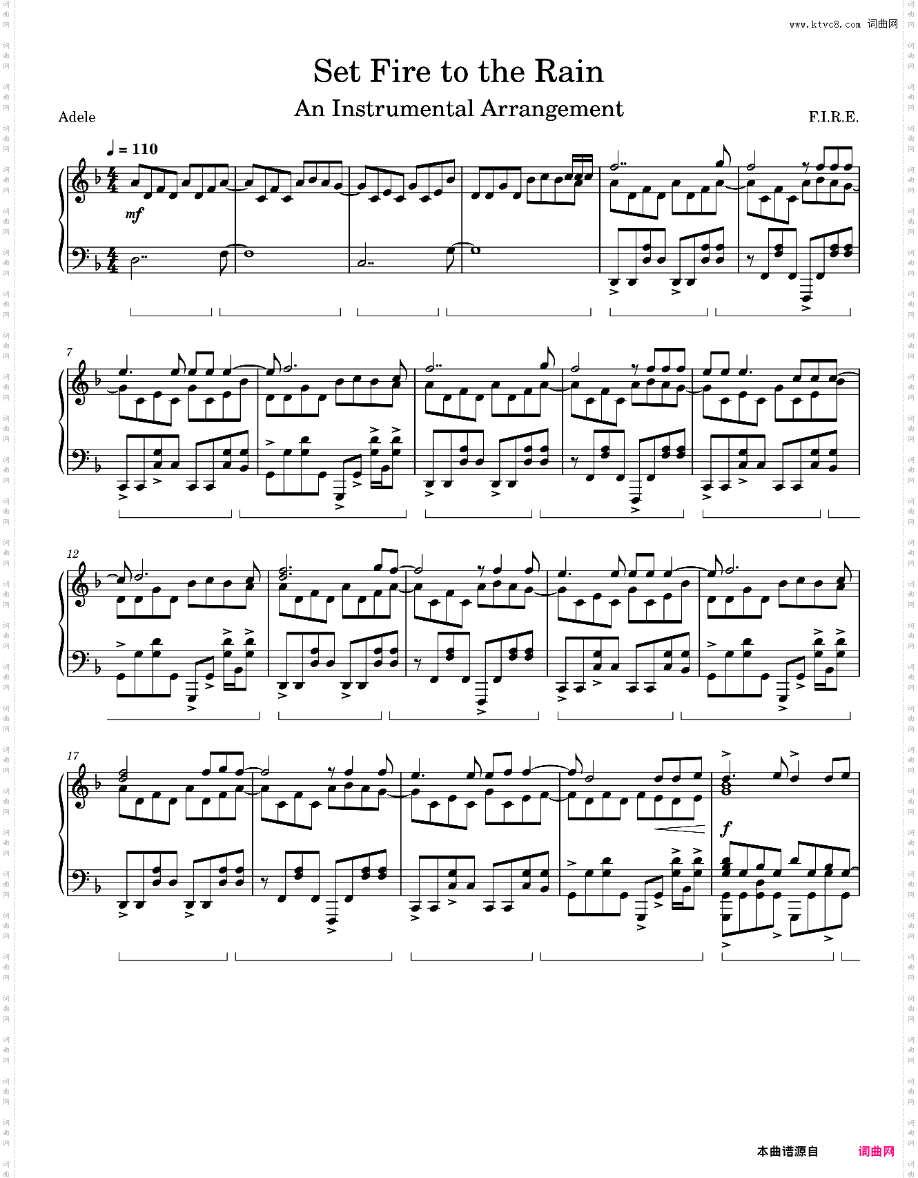 阿黛尔-Adele-Set Fire to the Rain