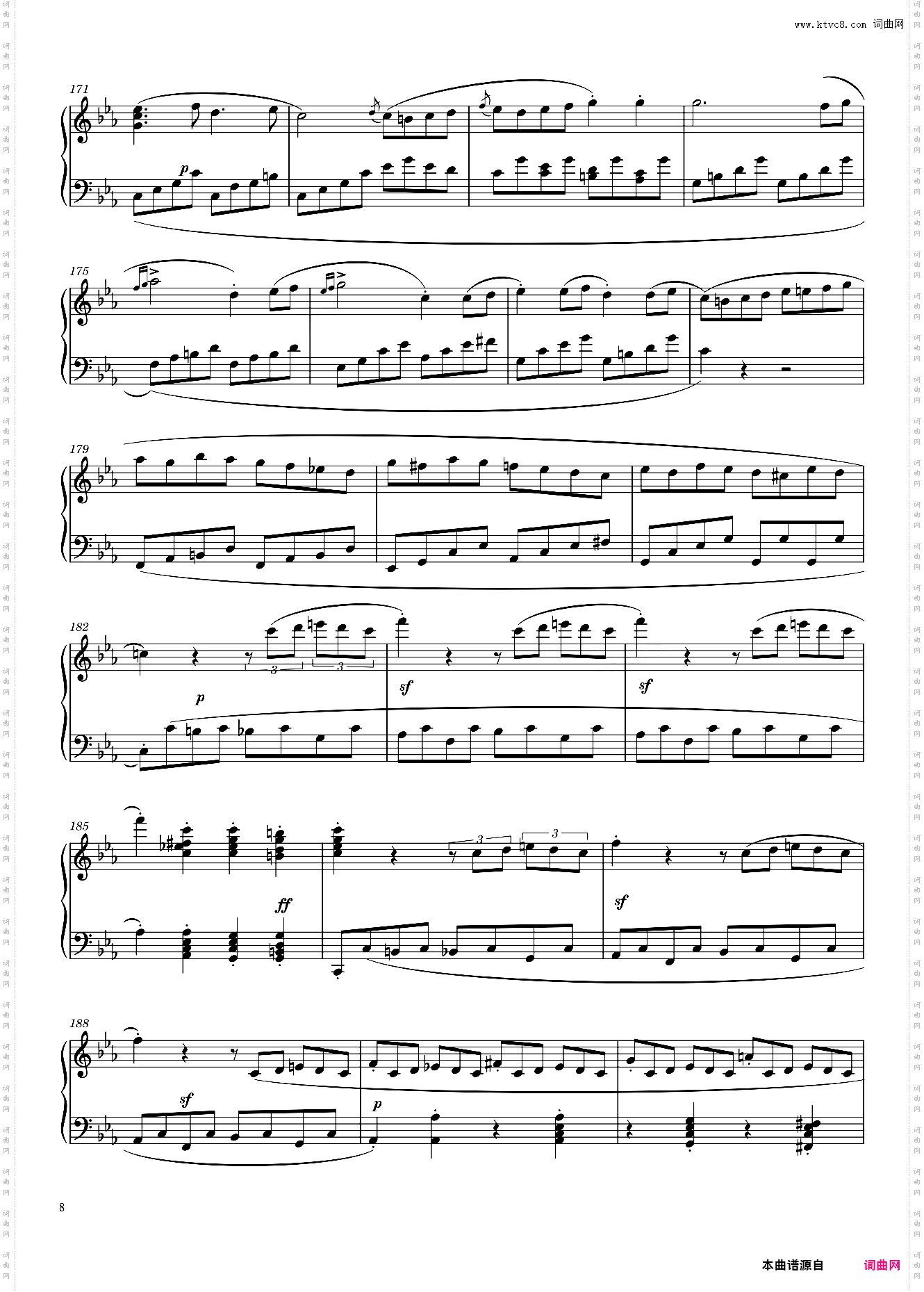 贝多芬 c小调第八号钢琴奏鸣曲《悲怆》 Sonate No· 8, “Pathétique” 3rd Movement