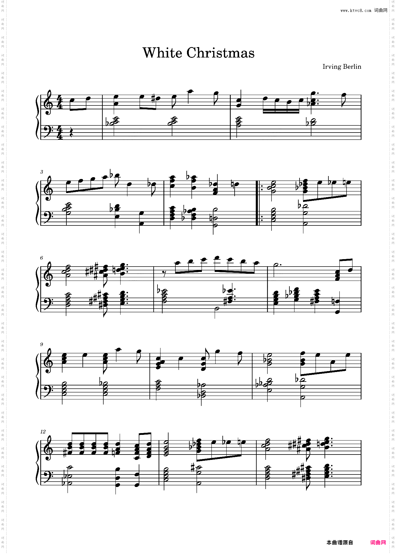 白色** White Christmas Jazz Cover