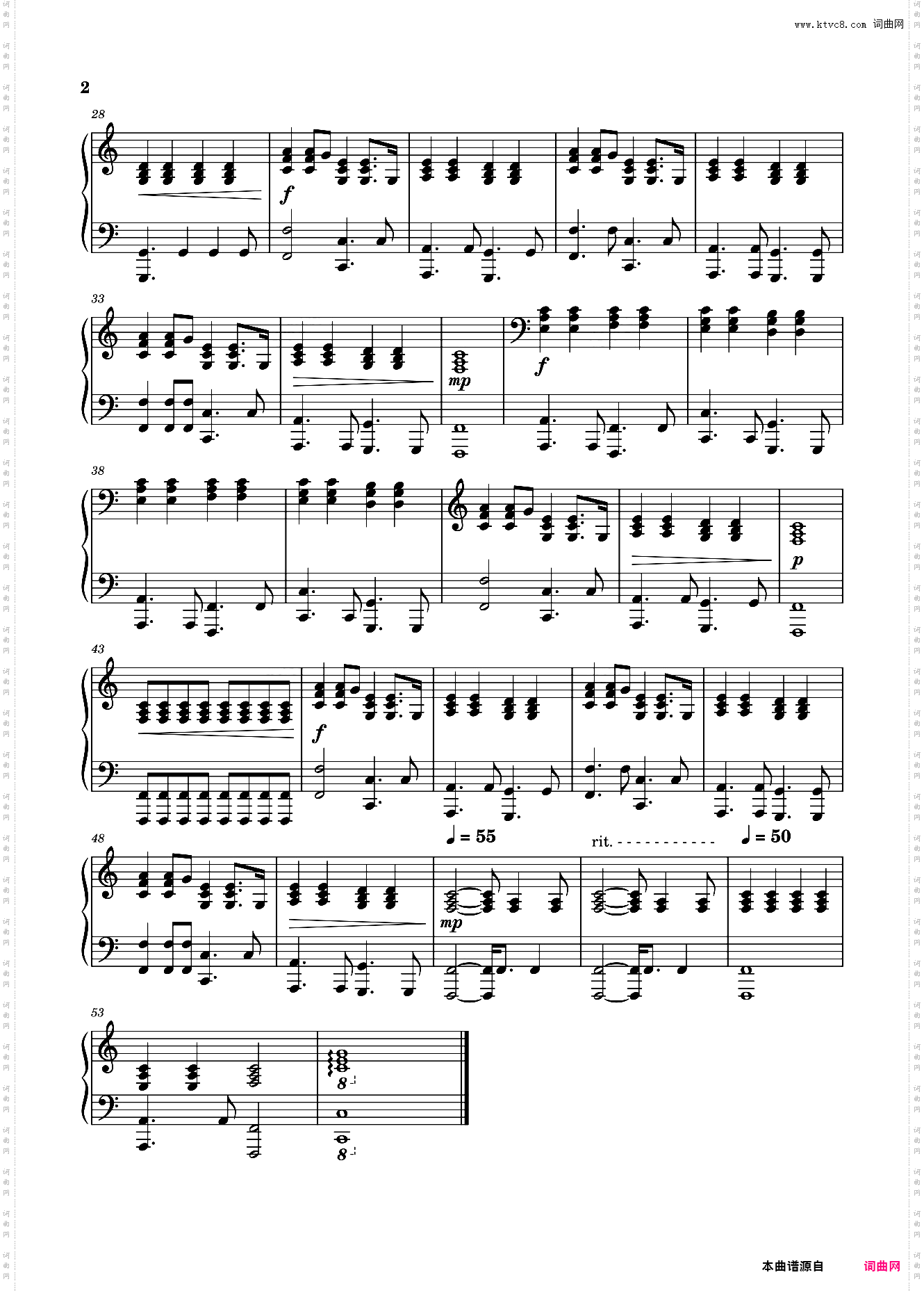Million Reasons-Piano Solo-Lady Gaga 欧美歌曲