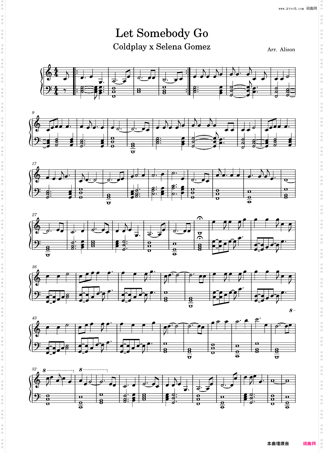 Let Somebody Go - Coldplay / Selena Gomez