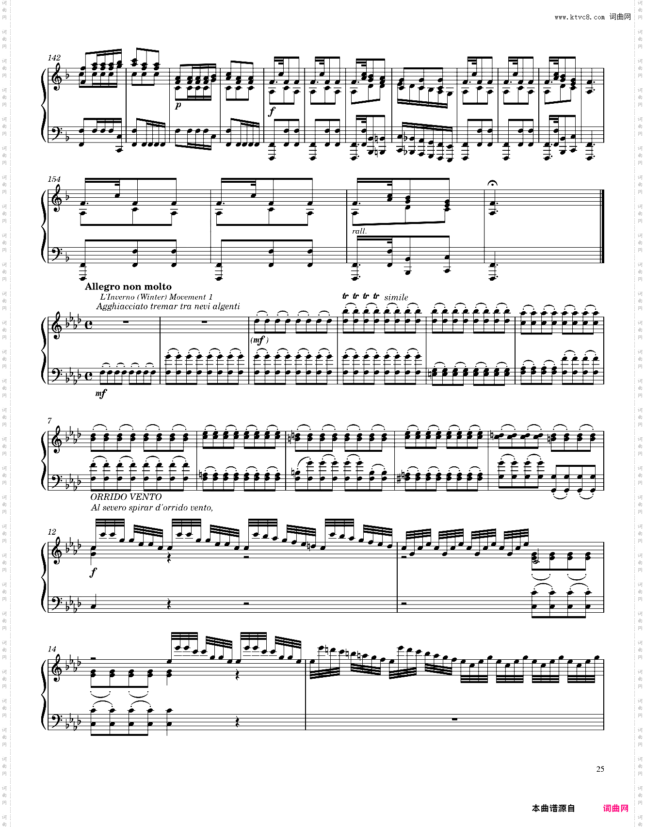 维瓦尔第-四季 春The Four Seasons Complete Piano Transcription