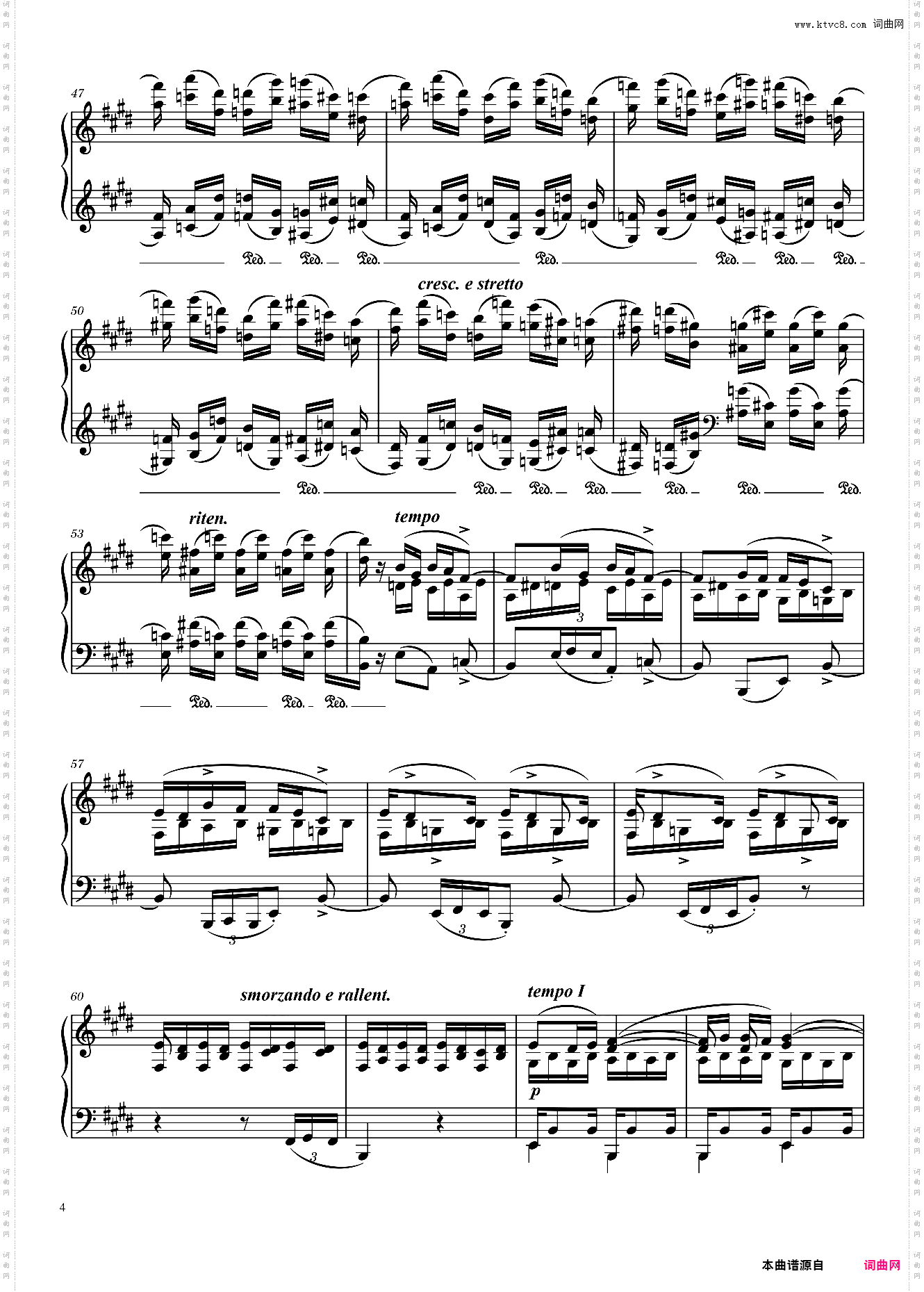 肖邦练习曲 离别 Chopin Etude Op· 10 No· 3 E MajorTristesse