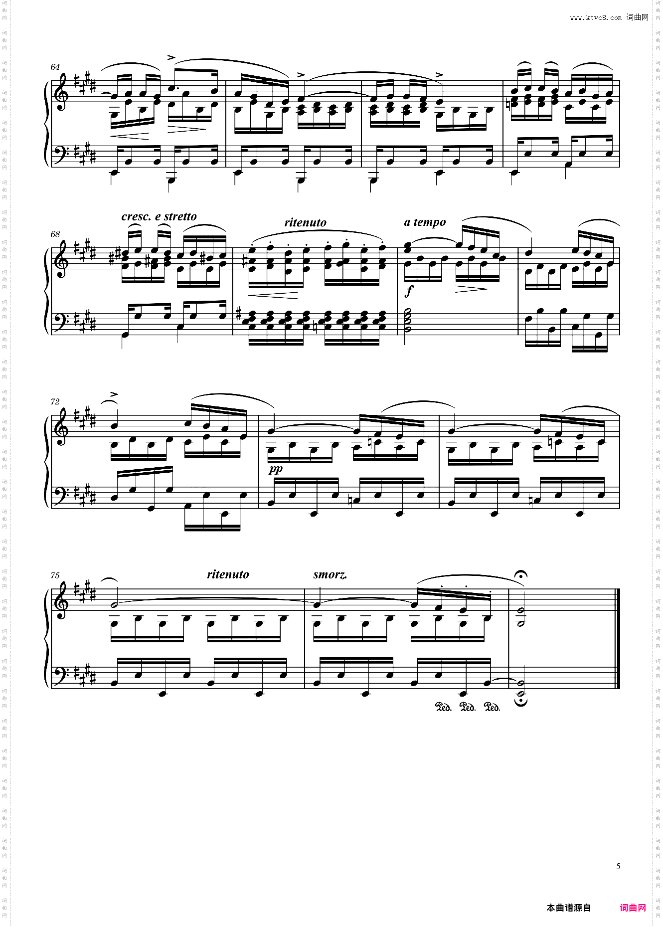 肖邦练习曲 离别 Chopin Etude Op· 10 No· 3 E MajorTristesse