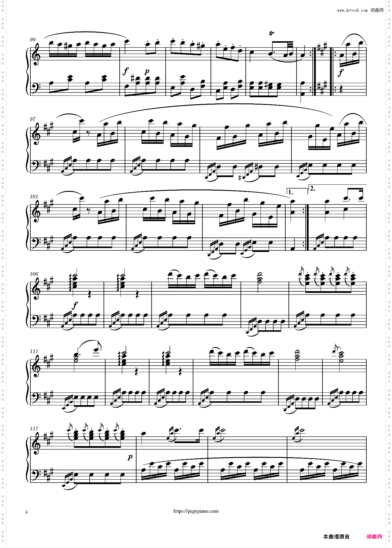 土耳其进行曲 Mozart Marche Turque Turkish March fingered