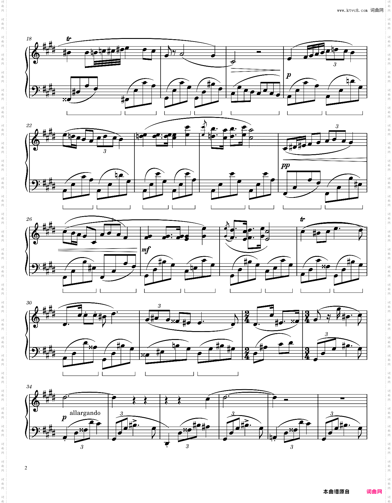 升c小调夜曲 肖邦 Nocturne in C sharp Minor