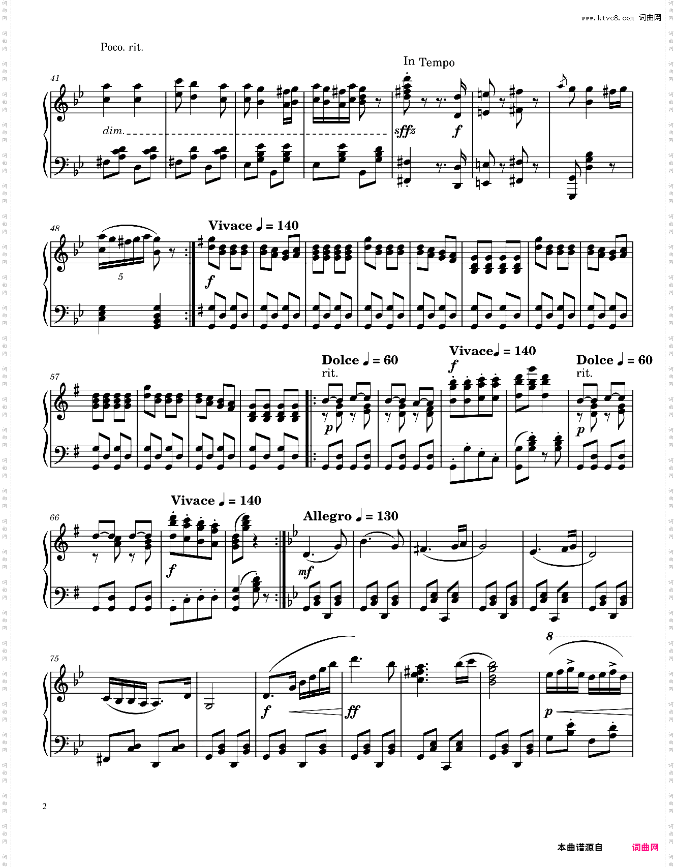 匈牙利舞曲第五号 钢琴版 Hungarian Dance No 5 in G Minor
