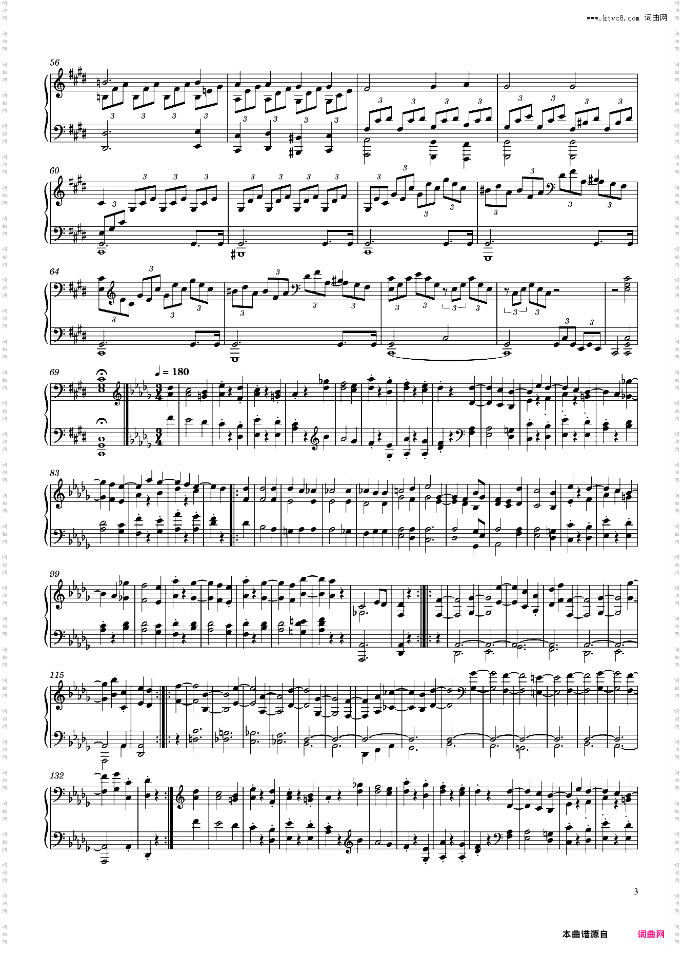 贝多芬《月光奏鸣曲》钢琴谱 Sonata No· 14 ·