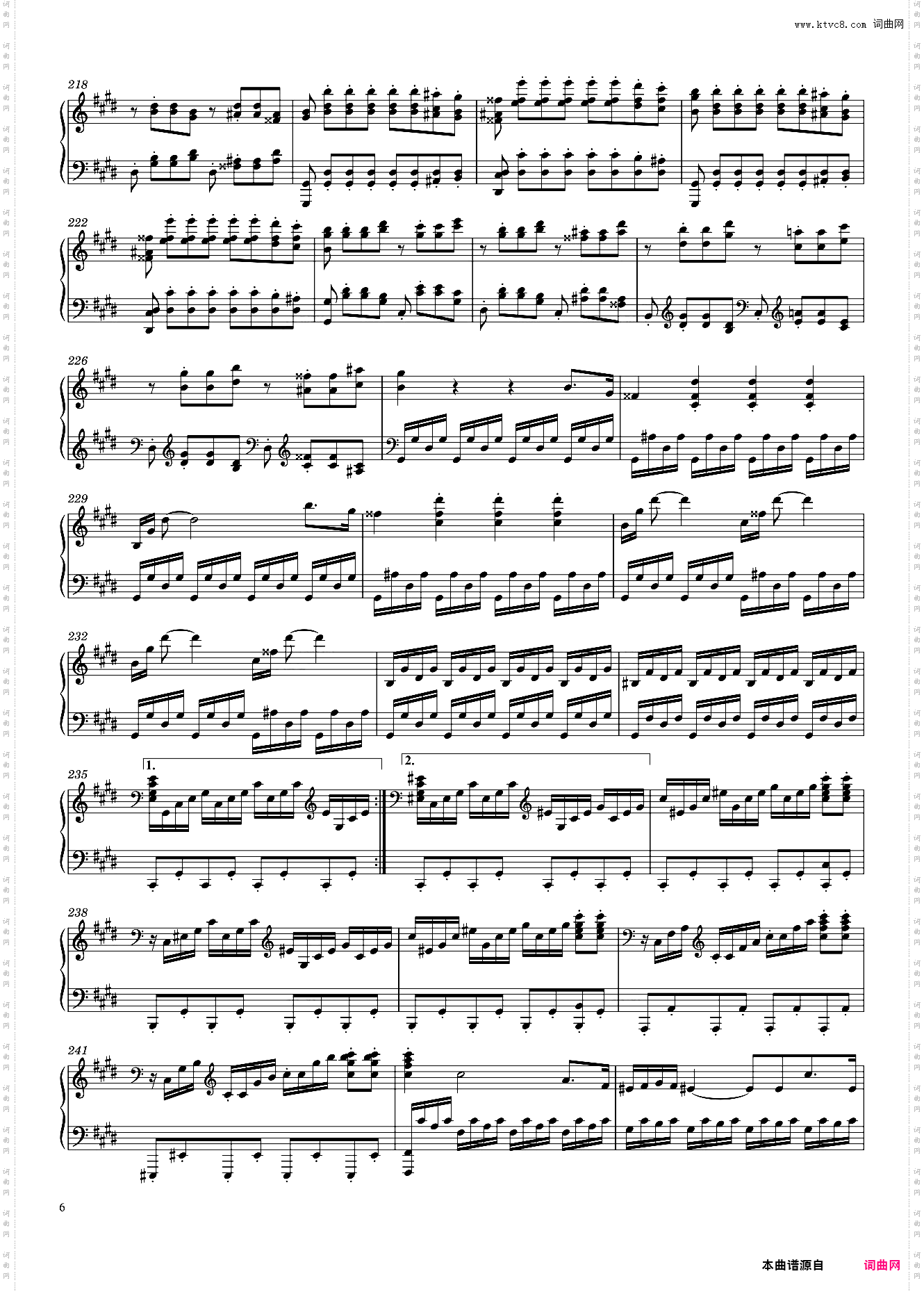 贝多芬《月光奏鸣曲》钢琴谱 Sonata No· 14 ·