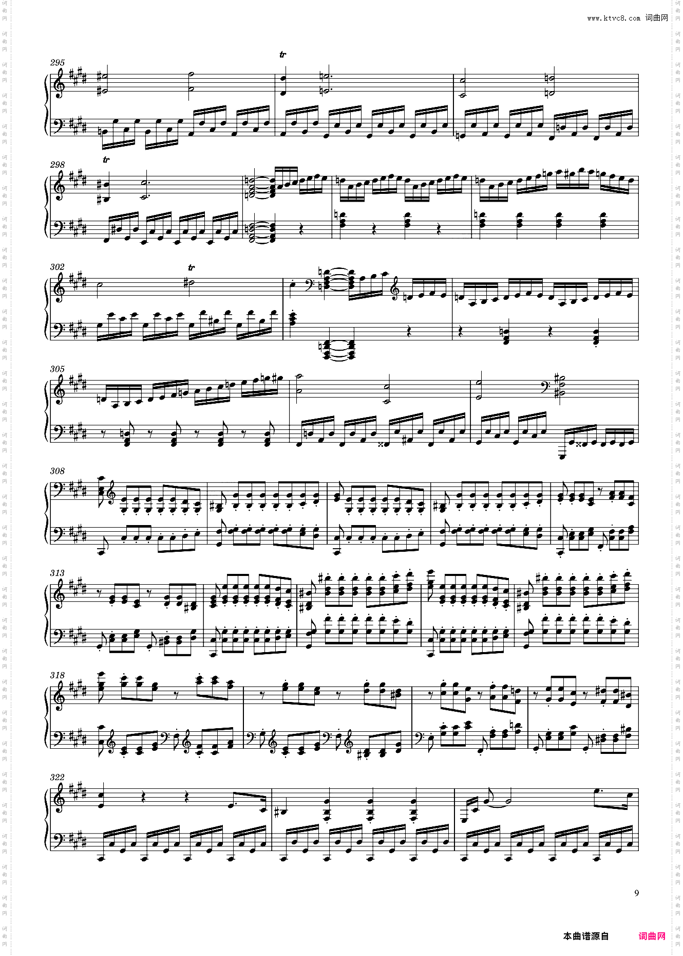 贝多芬《月光奏鸣曲》钢琴谱 Sonata No· 14 ·