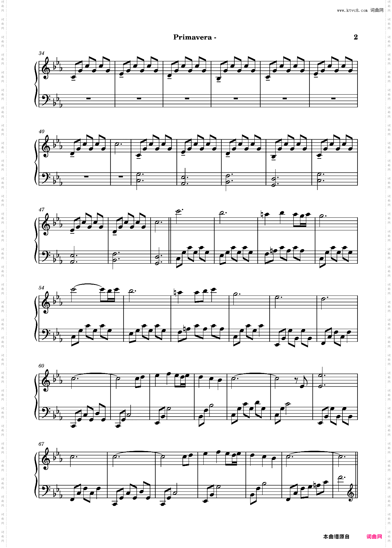 Primavera - Ludovico Einaudi 钢琴版