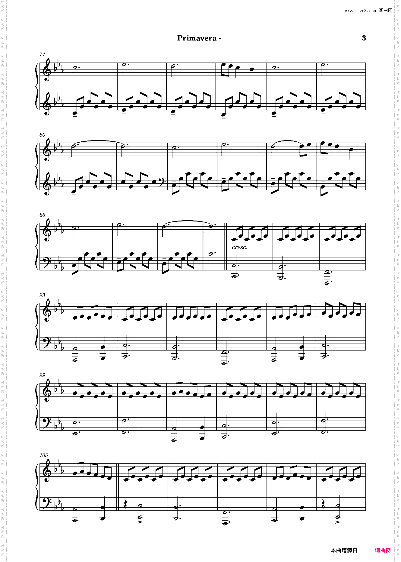 Primavera - Ludovico Einaudi 钢琴版
