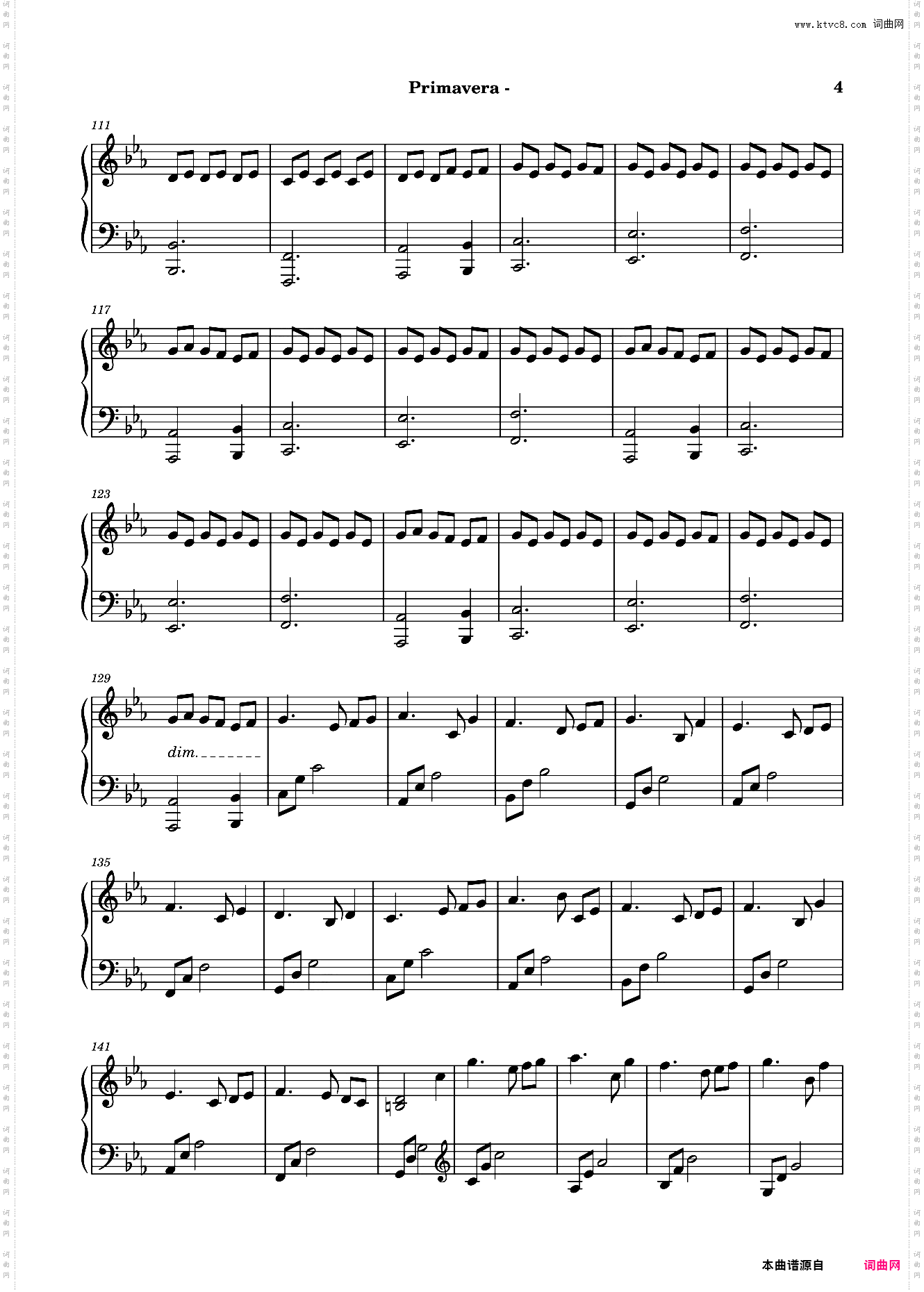 Primavera - Ludovico Einaudi 钢琴版