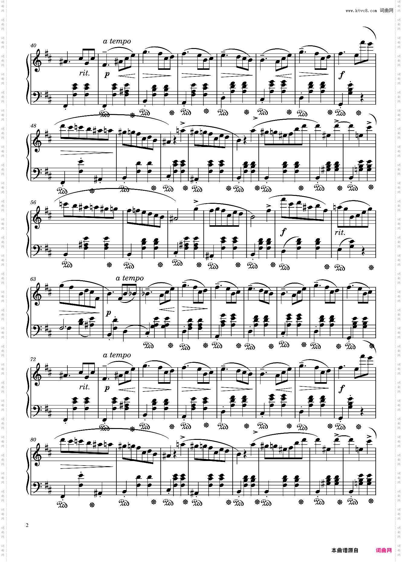 肖邦b小调圆舞曲 Waltz Opus 69 No· 2 in B Minor