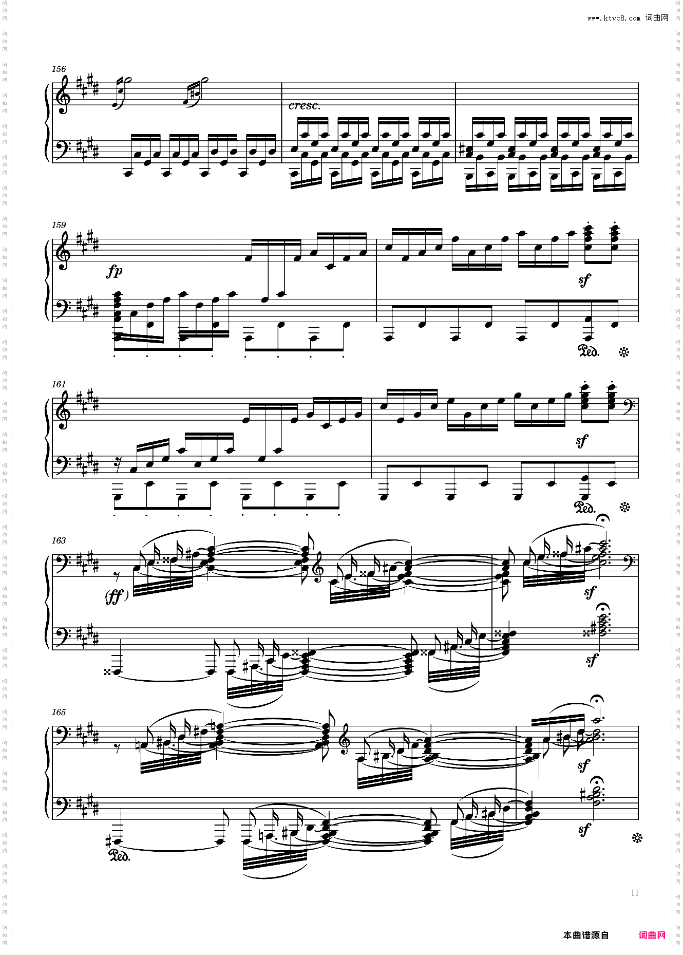 贝多芬《月光奏鸣曲》第三乐章钢琴谱 Sonata No· 14 ·