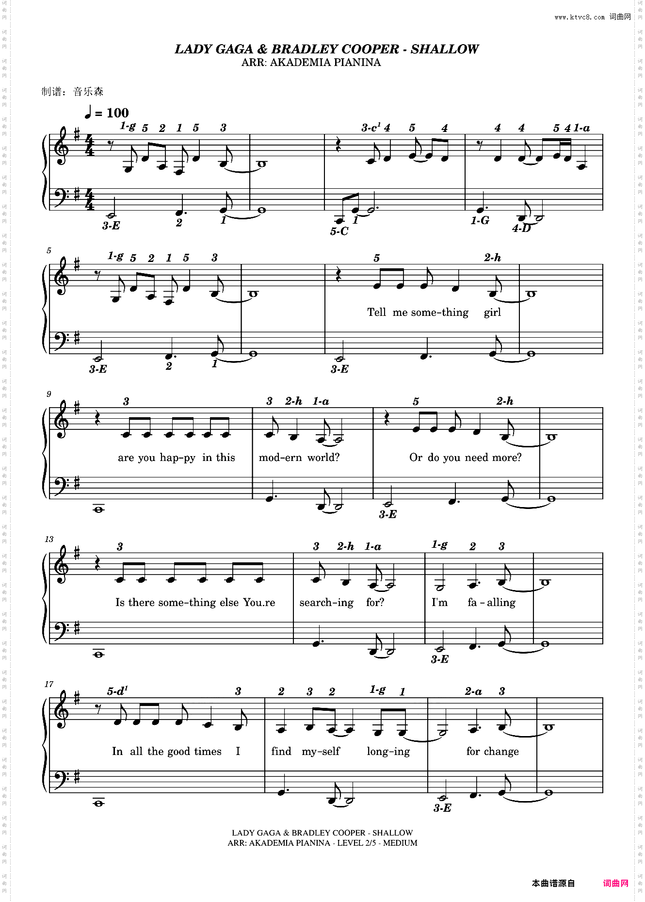 Shallow-Lady Gaga-一个明星的诞生 电影歌曲