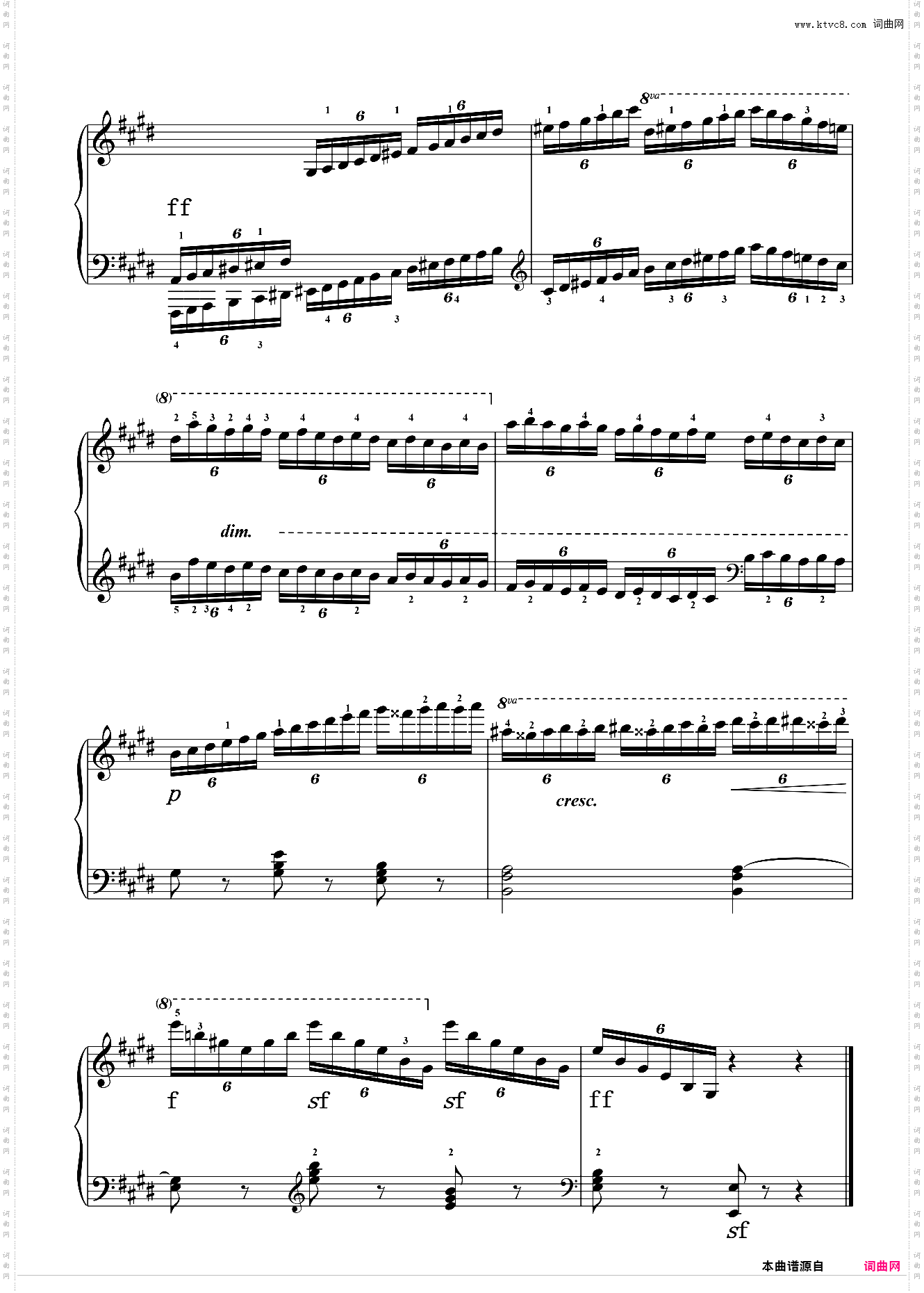 第七级 练习曲Op·229 No·33