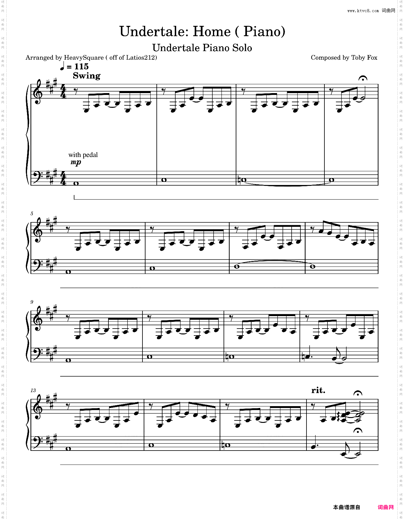 Undertale: Home | Piano Solo