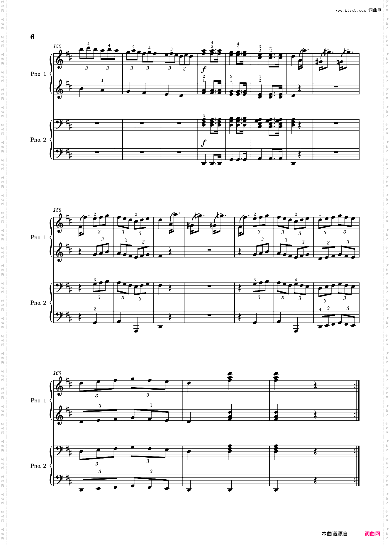 D大调奏鸣曲第三乐章 莫扎特