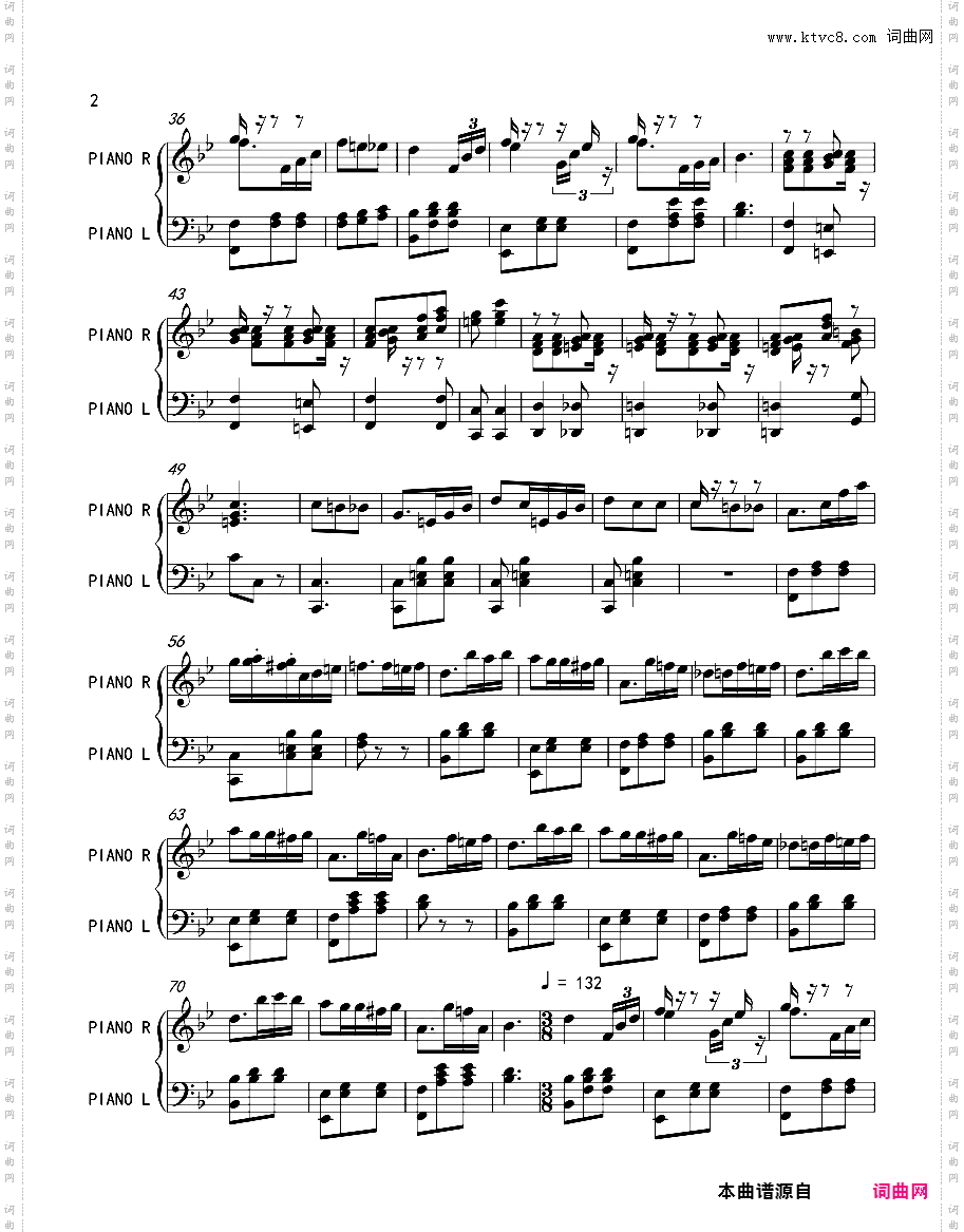 梦幻交响曲-钢琴版-贝多芬