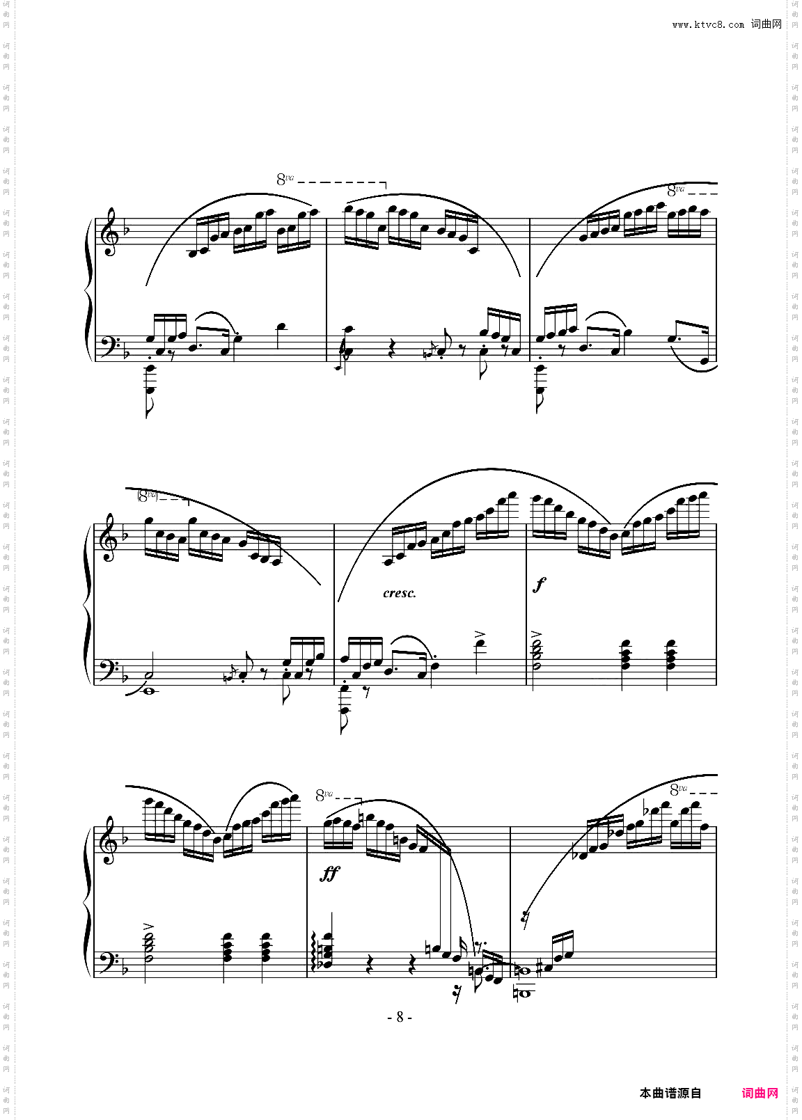 肖邦练习曲第八首