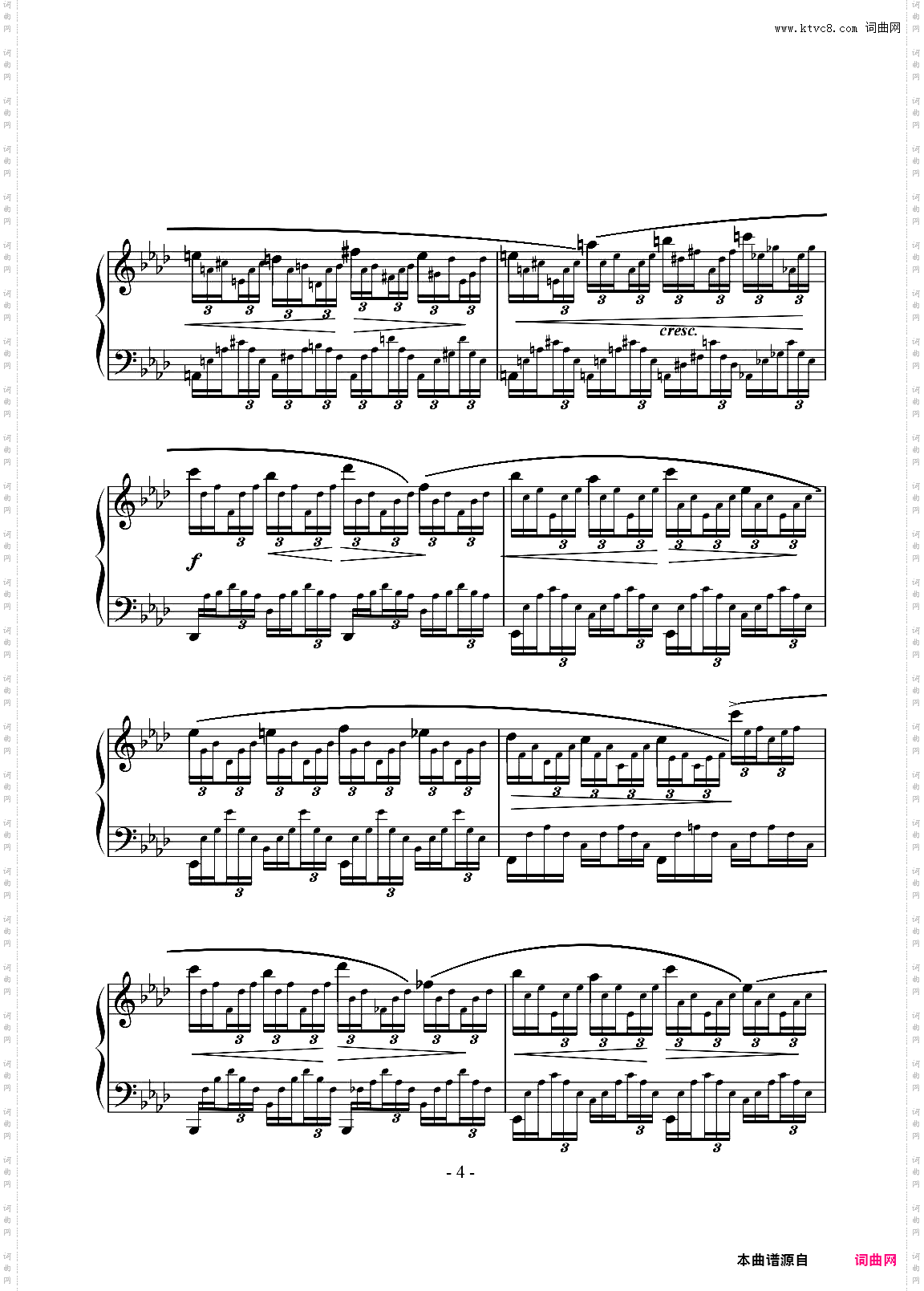 肖邦练习曲OP·25 No·1