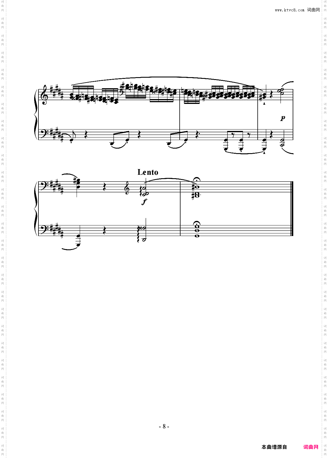肖邦练习曲OP·25 No·6三度练习曲