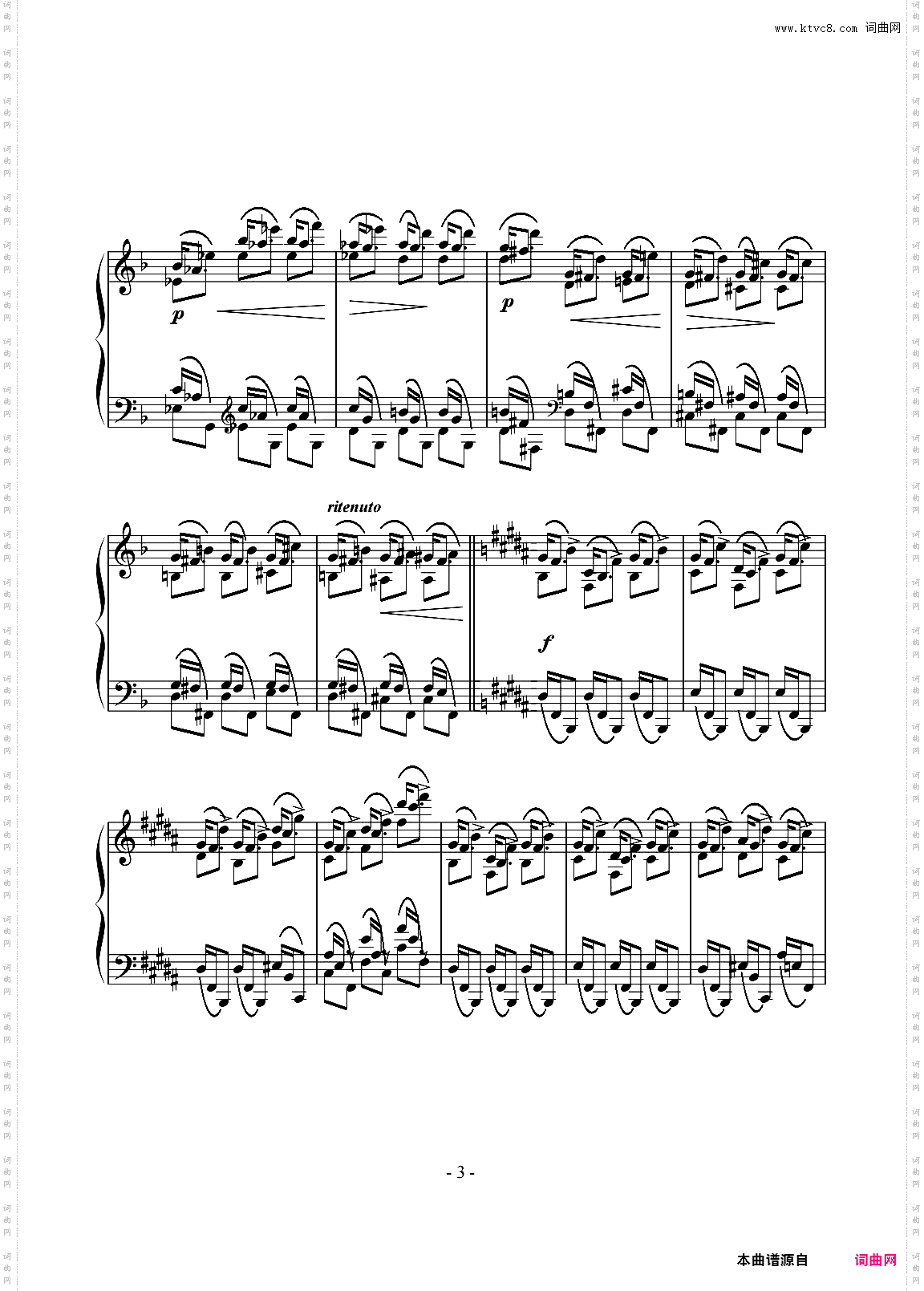 肖邦练习曲OP·25 No·3