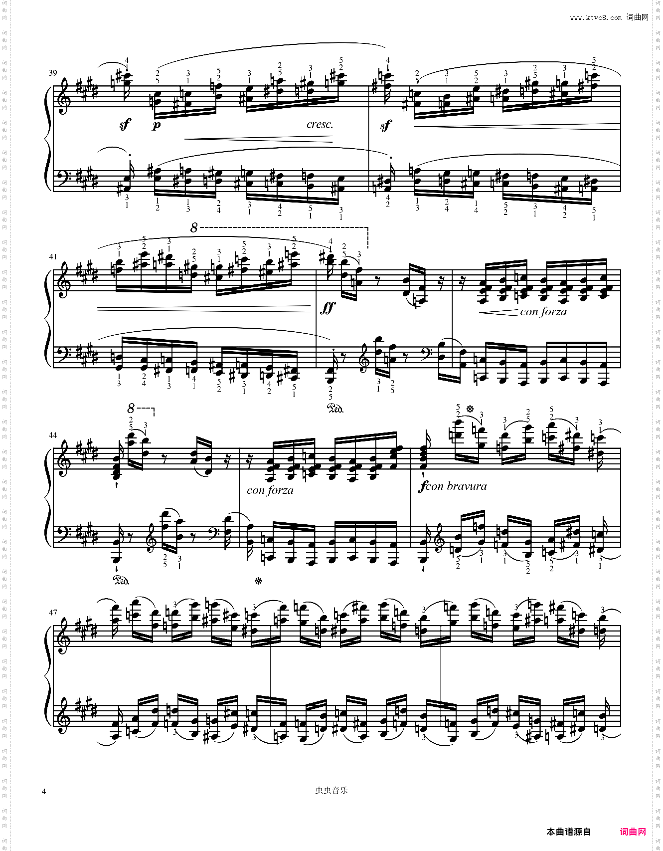 Etudes, Op·10 No·3 in E-Chopin 肖邦练习曲 离别曲 肖邦E大调练习曲 作品10第三首第三号肖邦离别曲 Tristesse