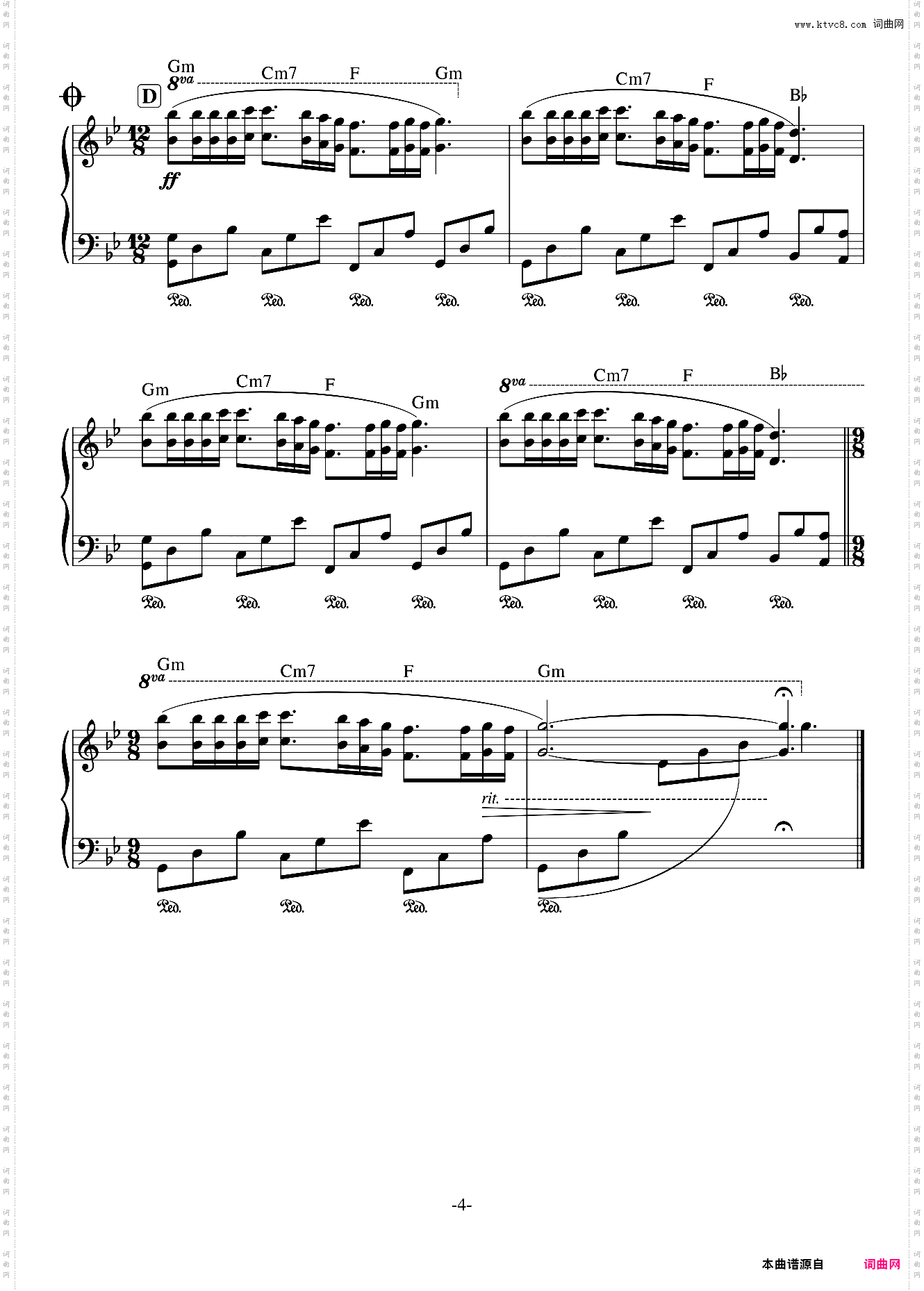 梦中的婚礼原版带指法理查德·克莱德曼 Richard Clayderman Mariage D'amour 理查德克莱德曼