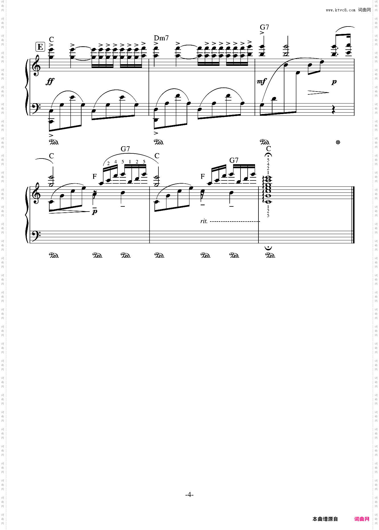 水边的阿迪丽娜原版带指法Ballade Pour Adeline 理查德·克莱德曼 Richard Clayderman 理查德克莱德曼