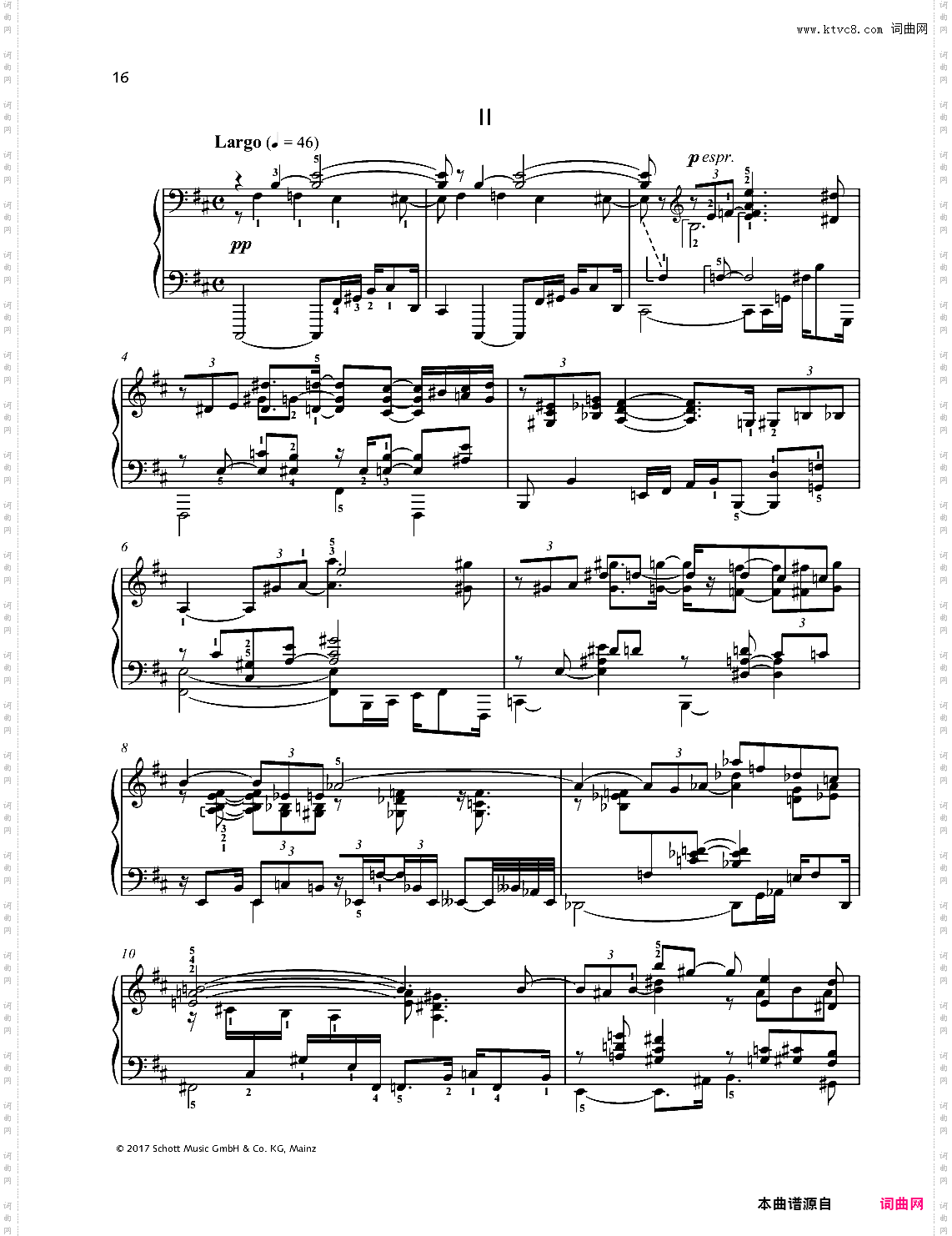 第一号钢琴奏鸣曲「幻想」 第二乐章