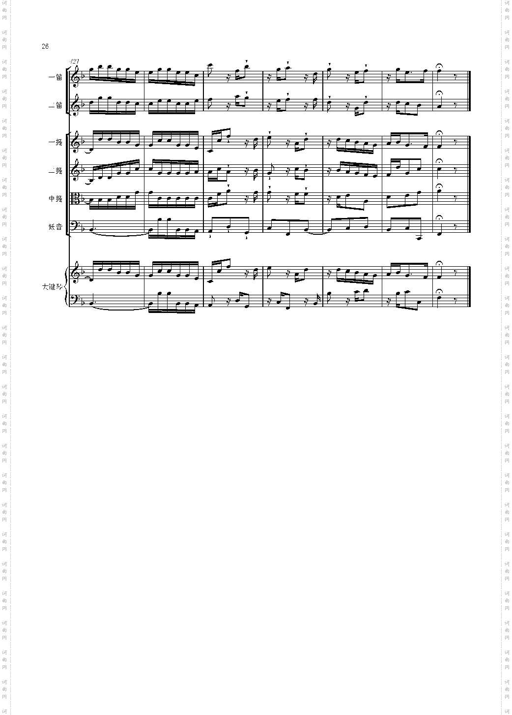 F大调第六号钢琴协奏曲 第一乐章