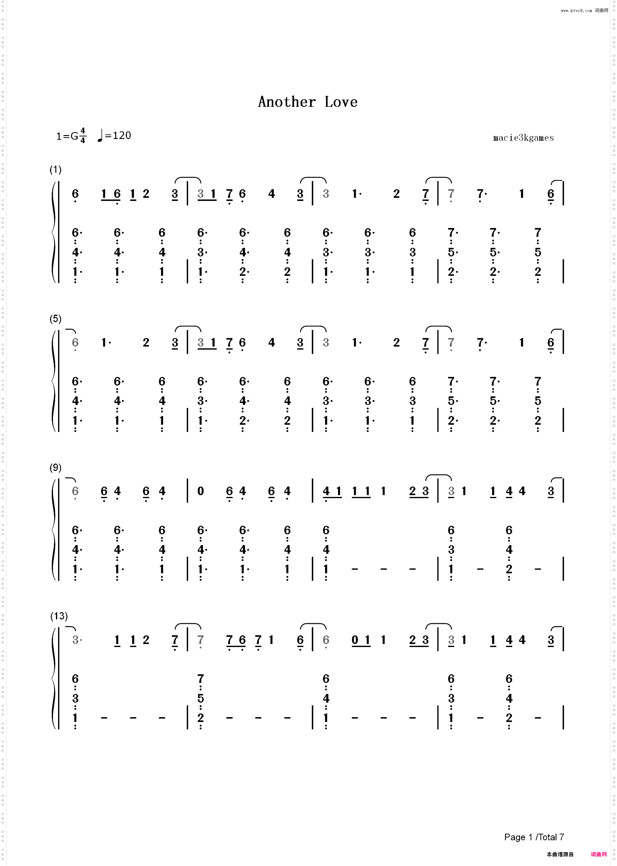 Another Love-简单版-Tom Odell