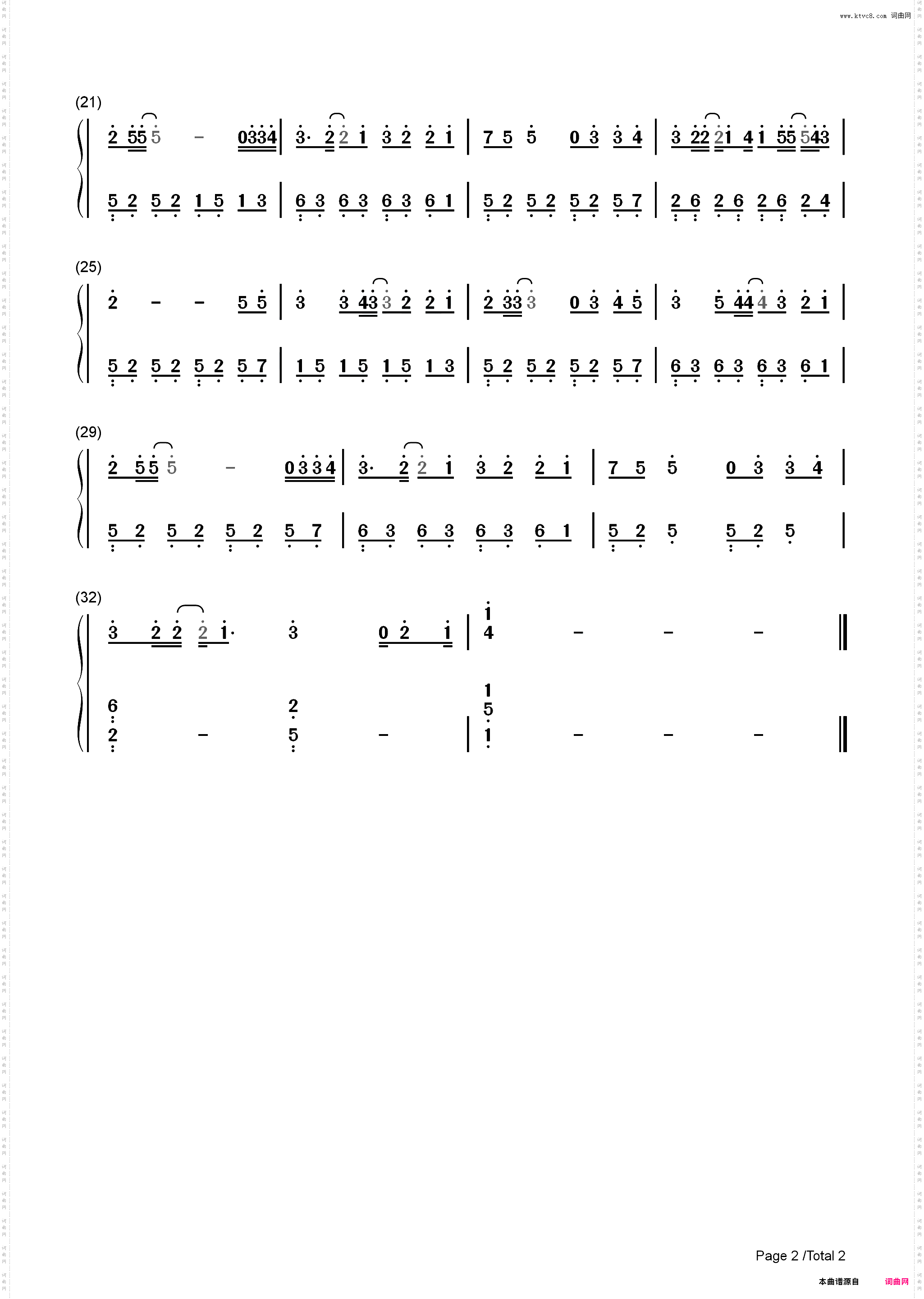 你是我的城-C调简单版-完美伴侣主题曲
