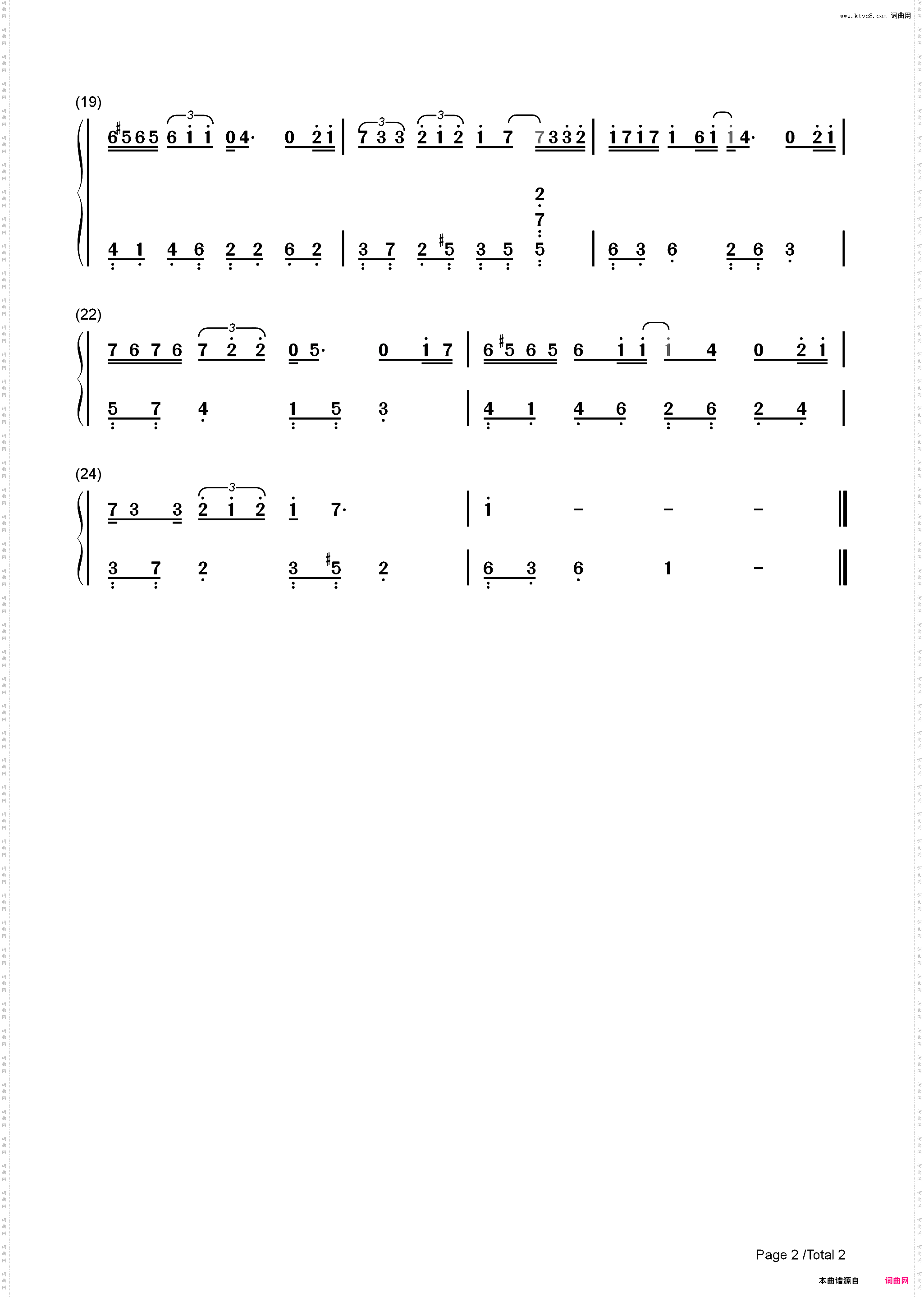 傻女-C调简单版-陈慧娴