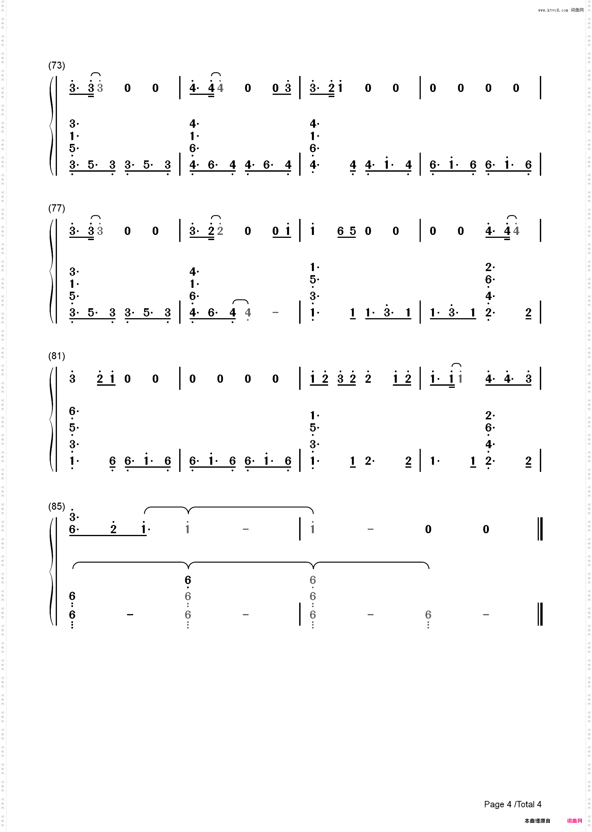 Surrender-Natalie Taylor_简谱版