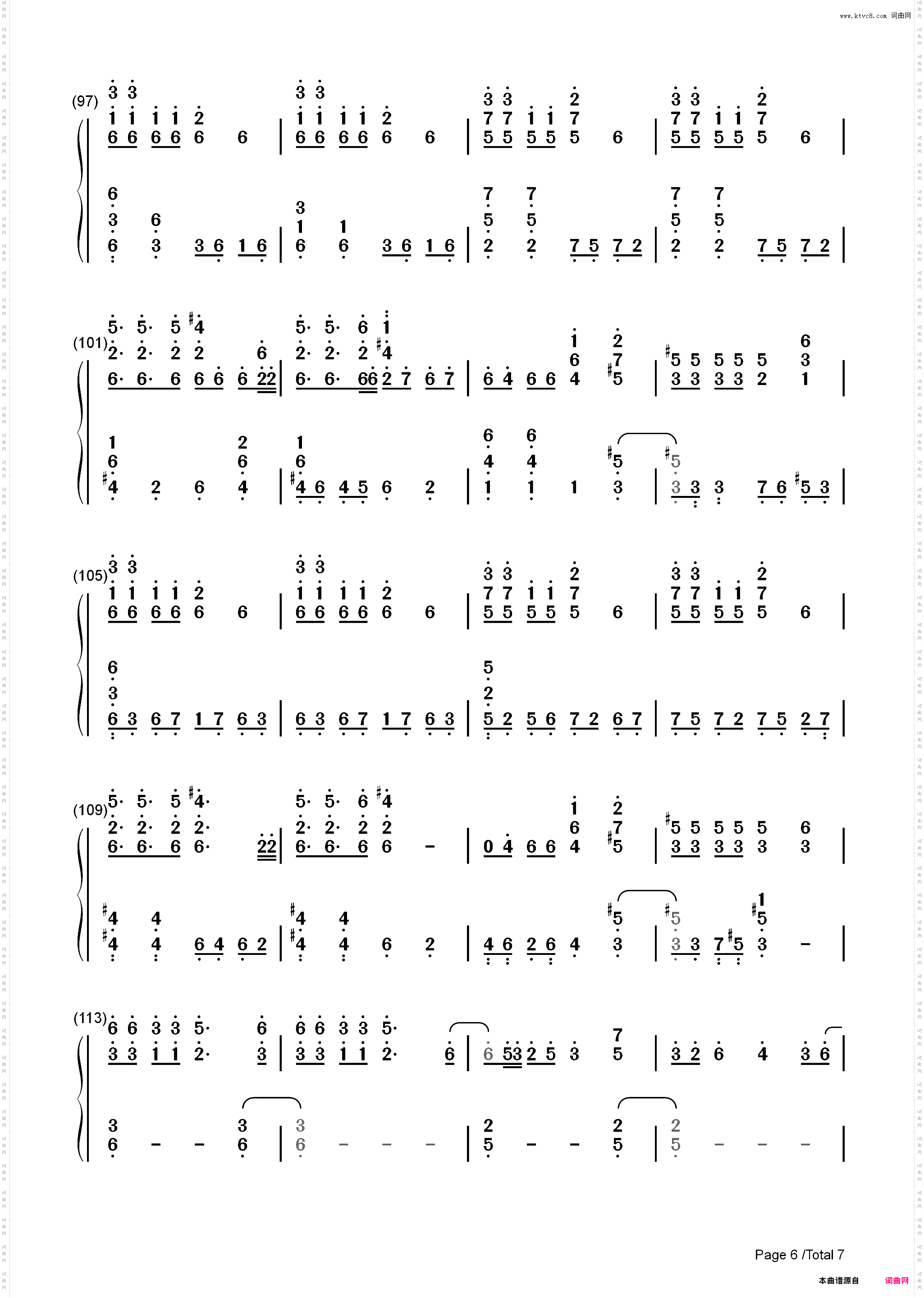 Faded In My Last Song_简谱版