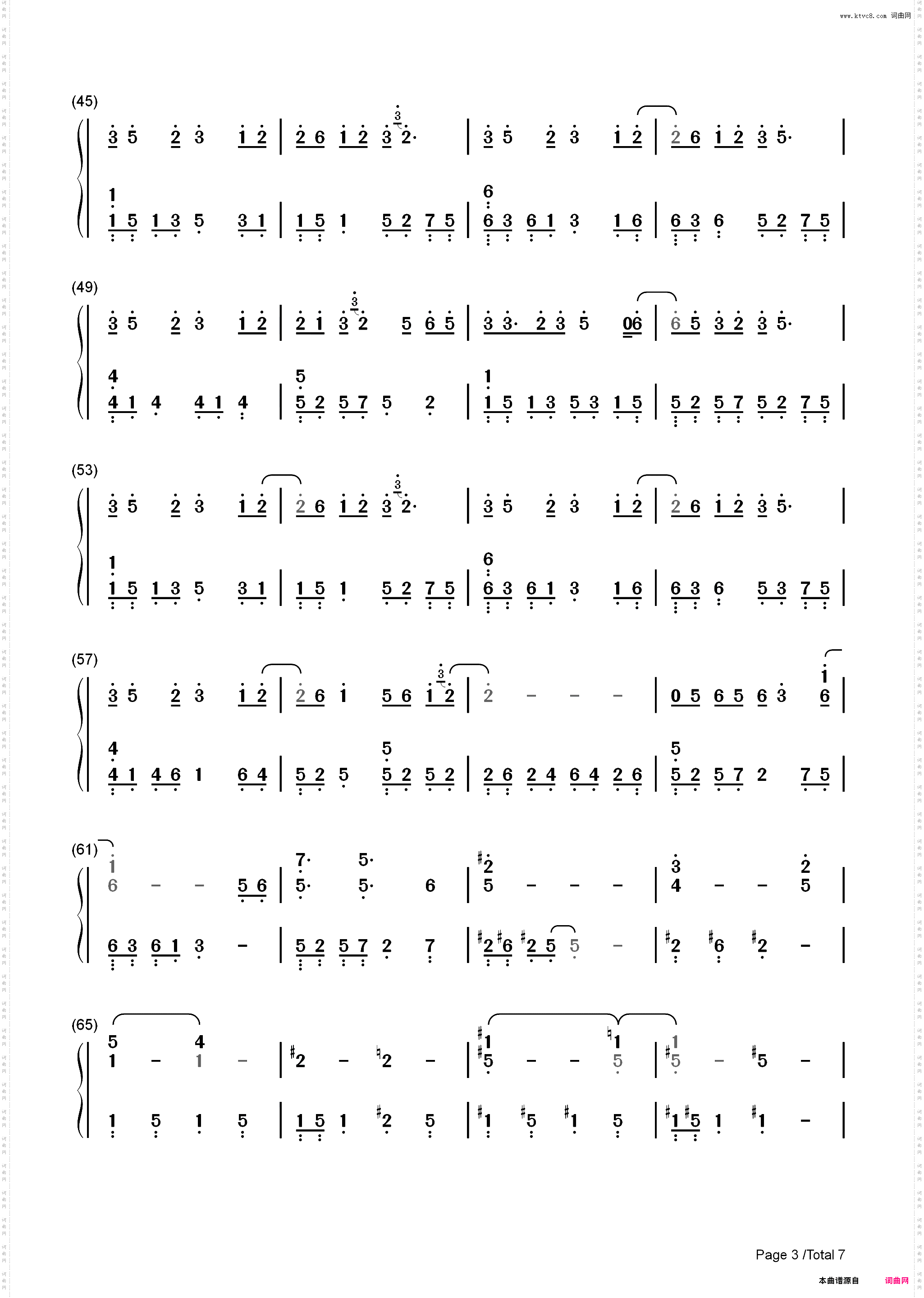 重启-重启之极海听雷主题曲_简谱版