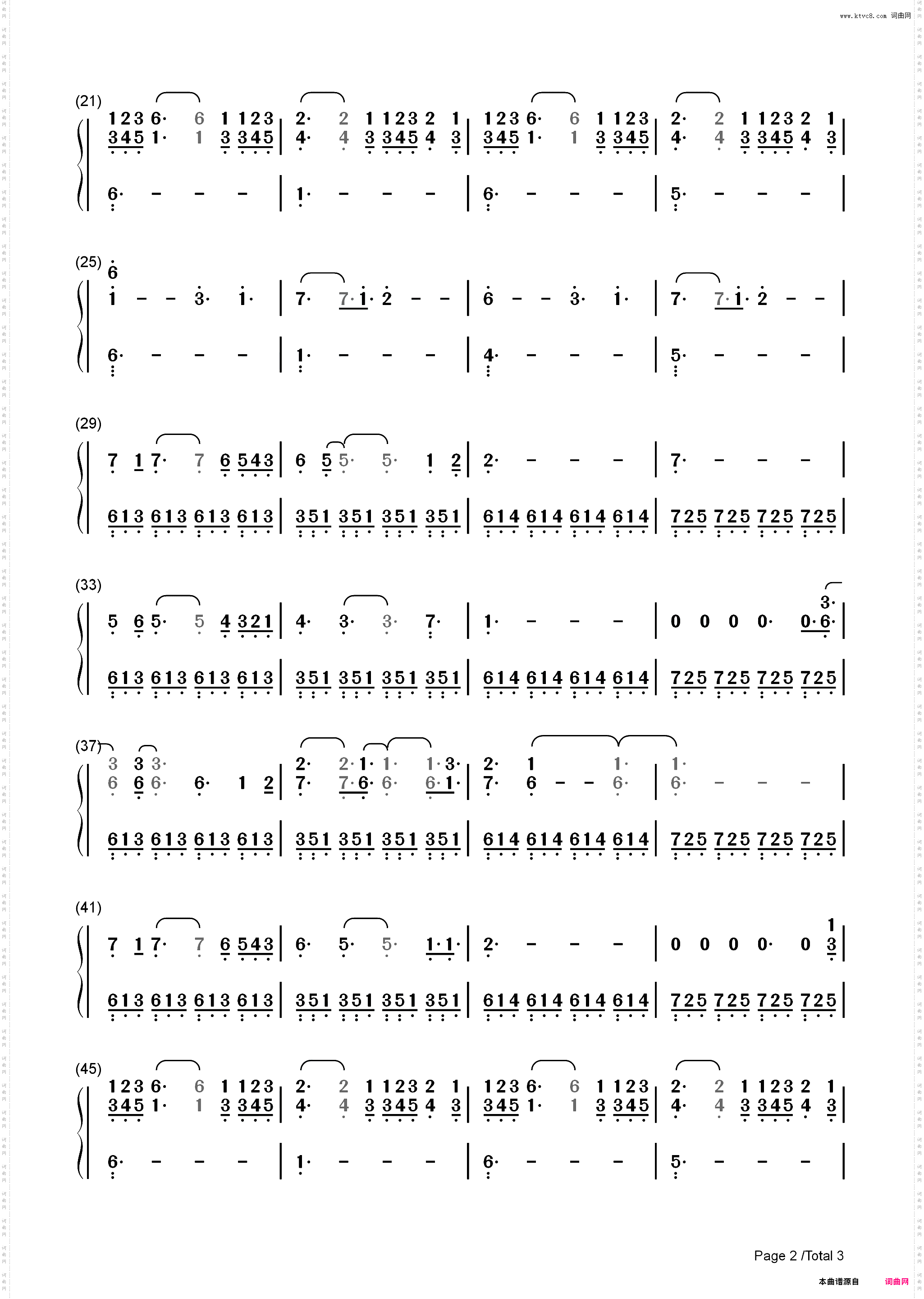 Lo Vas A Olvidar-亢奋特别篇插曲_简谱版