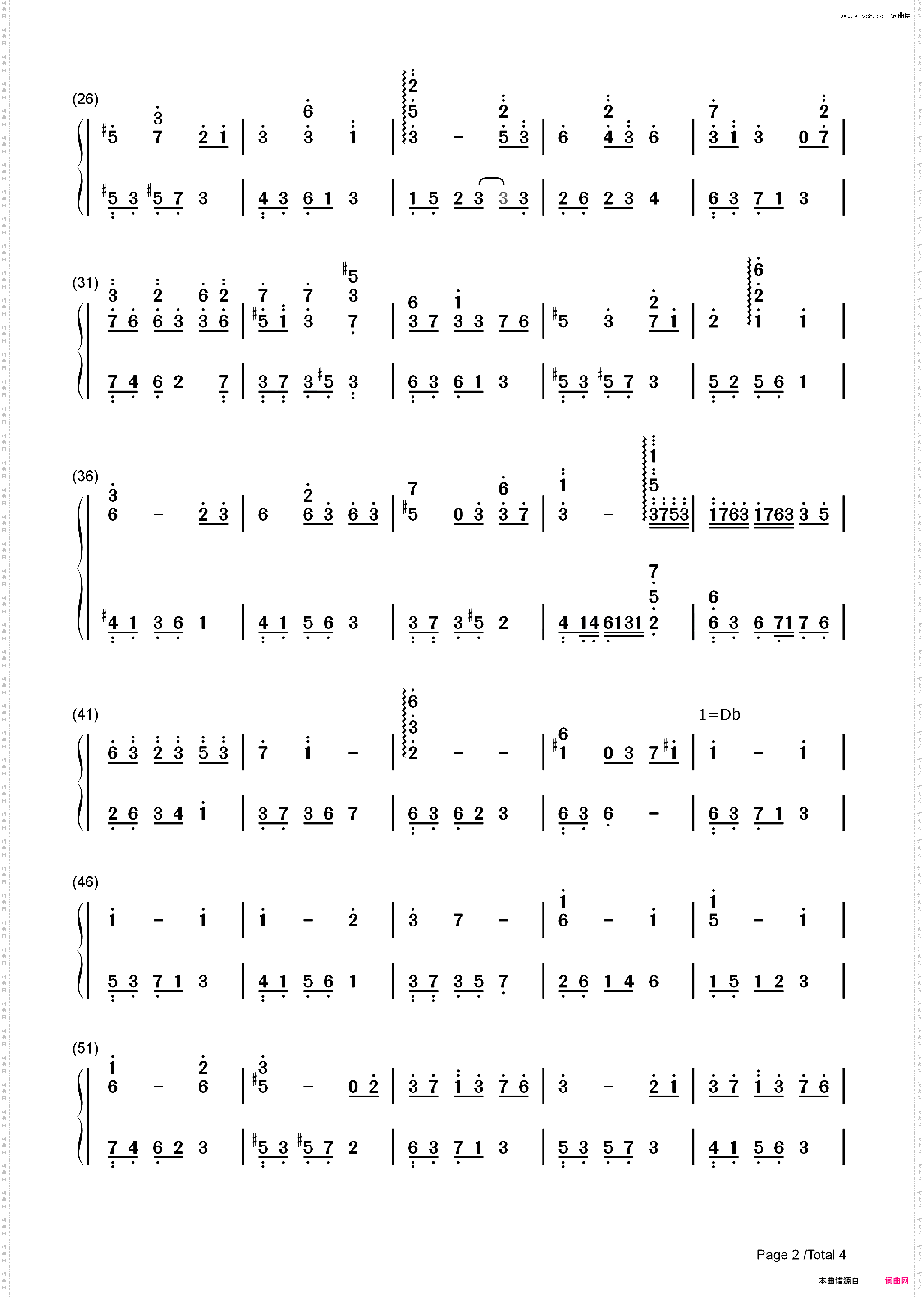 寒意-原创音乐_简谱版