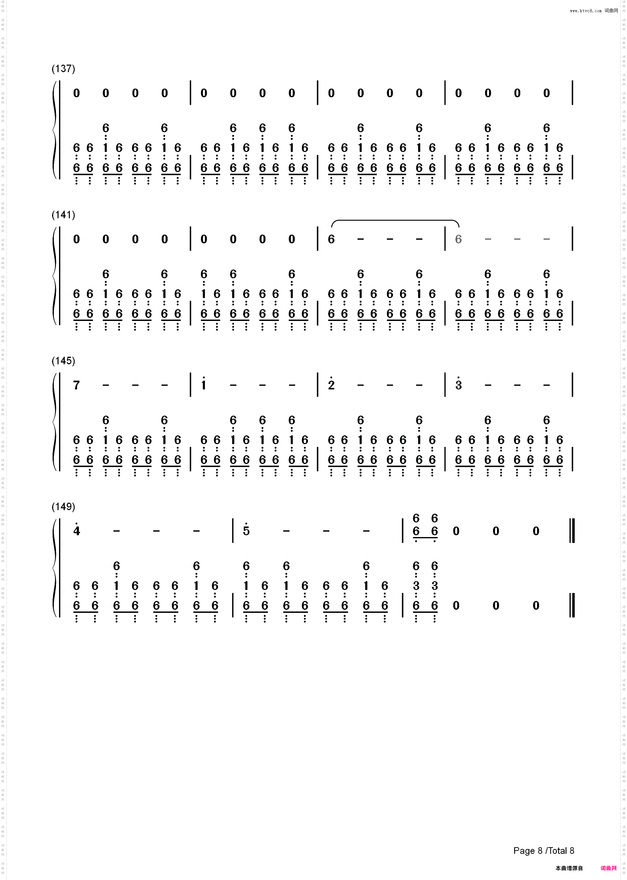 Jump-Two Steps From Hell_简谱版