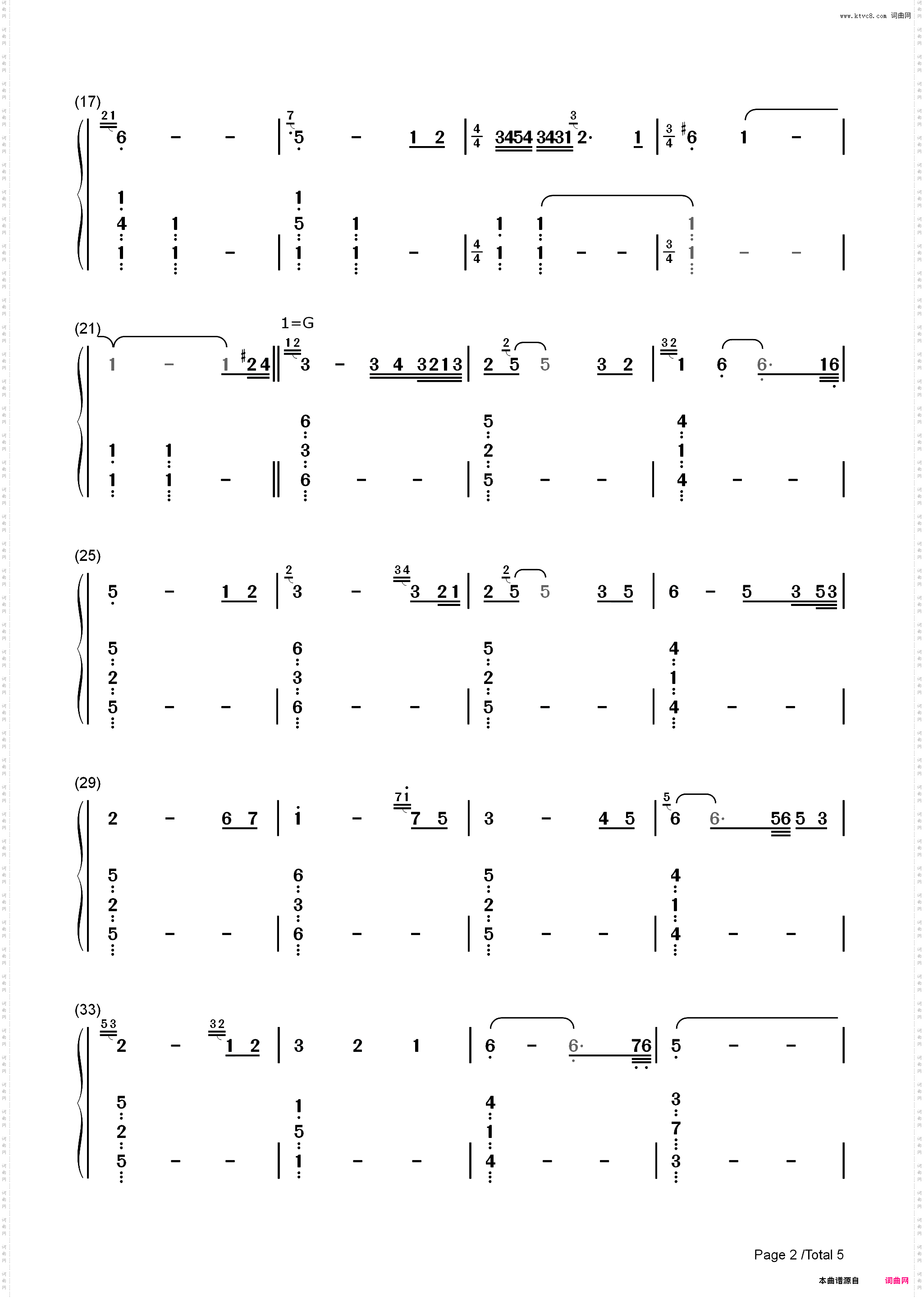 Hymn to the Sea-大海的咏叹-泰坦尼克号插曲_简谱版